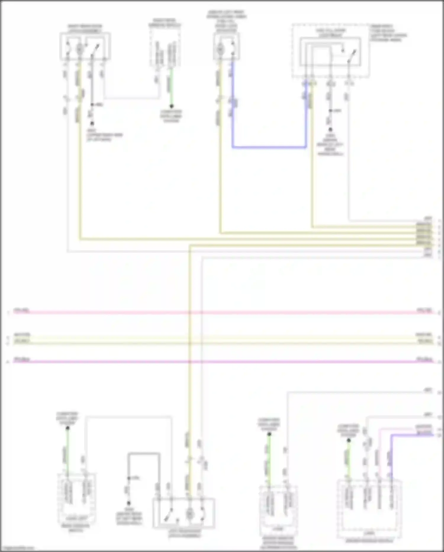 Enclave Buick II (2017-2021): Power door locks circuit (3 of 5)