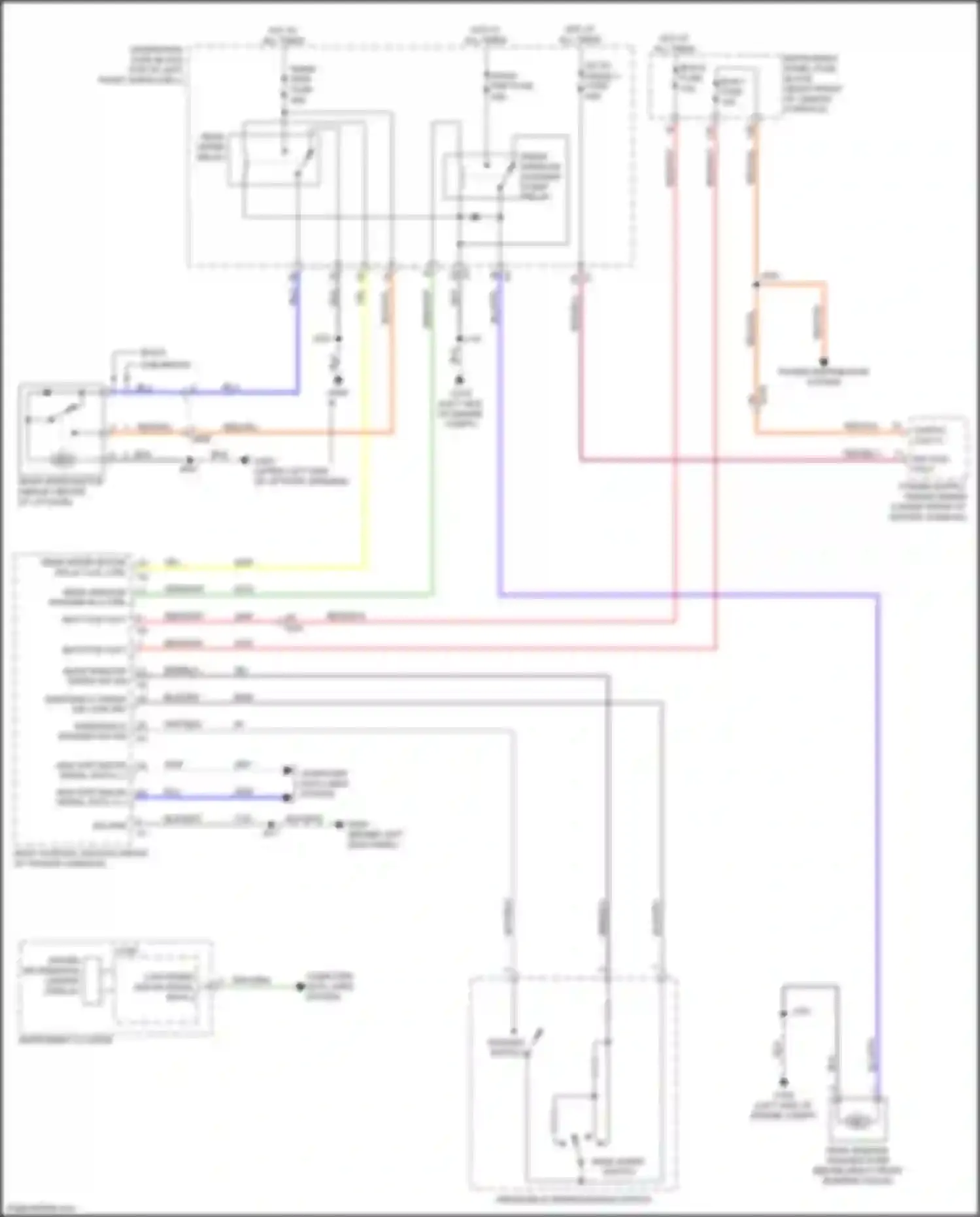 Enclave Buick II (2017-2021): Rear wiper/washer circuit