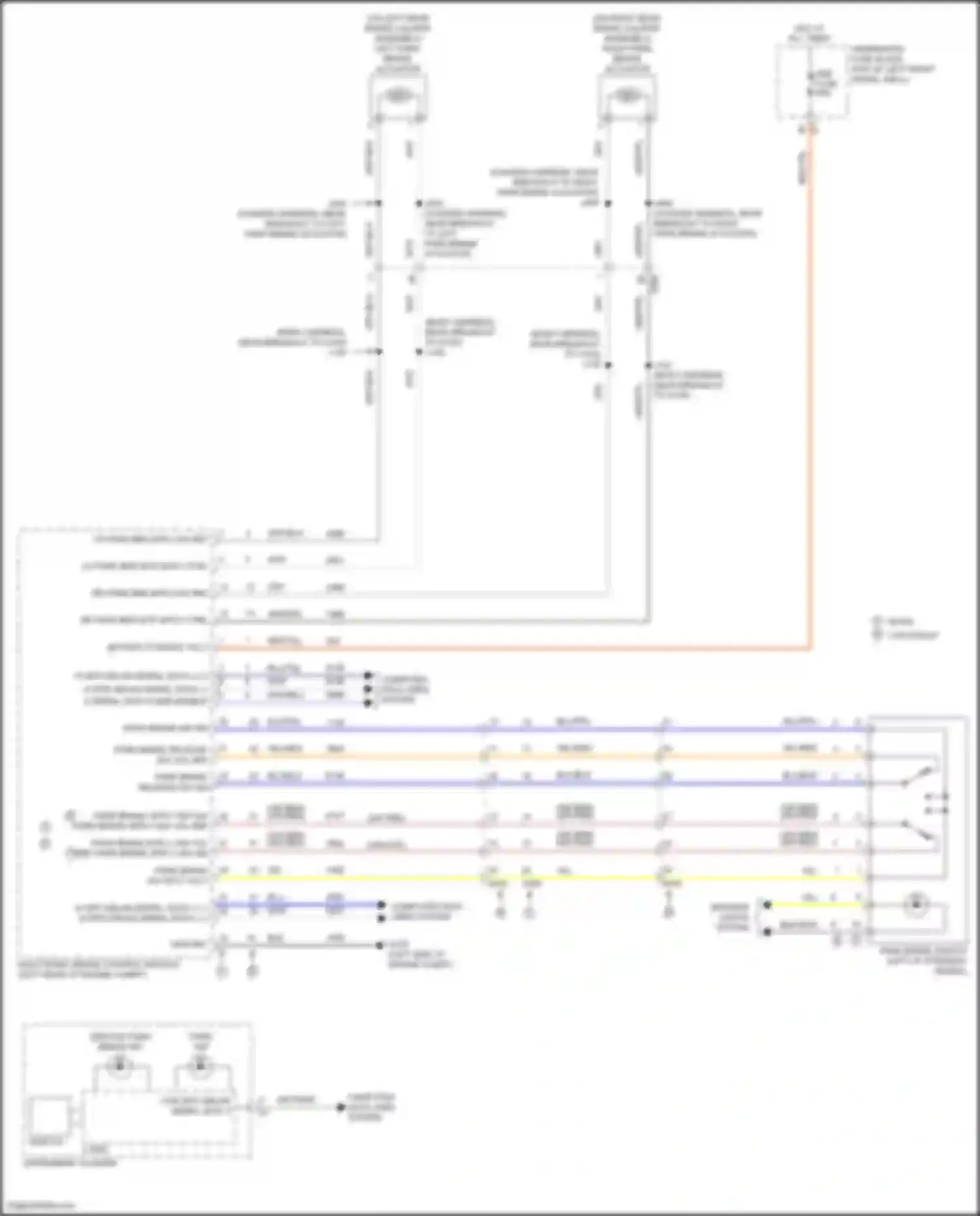 Wiring diagram left park brake actuator for Buick Enclave II (2017-2021) (2 of 2)