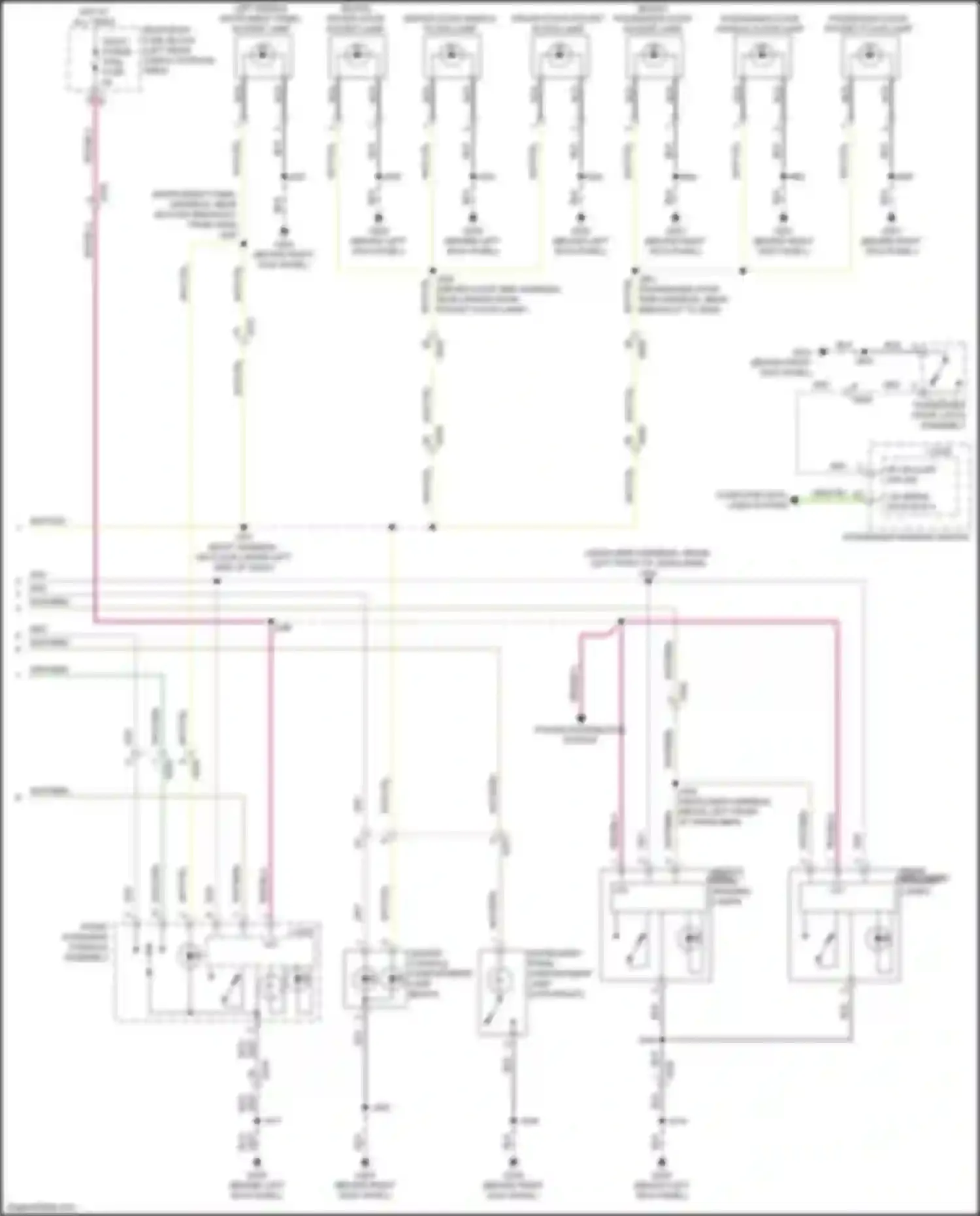Wiring diagram rear logic dome/ reading lamps for Buick Enclave II (2017-2021) (1 of 1)
