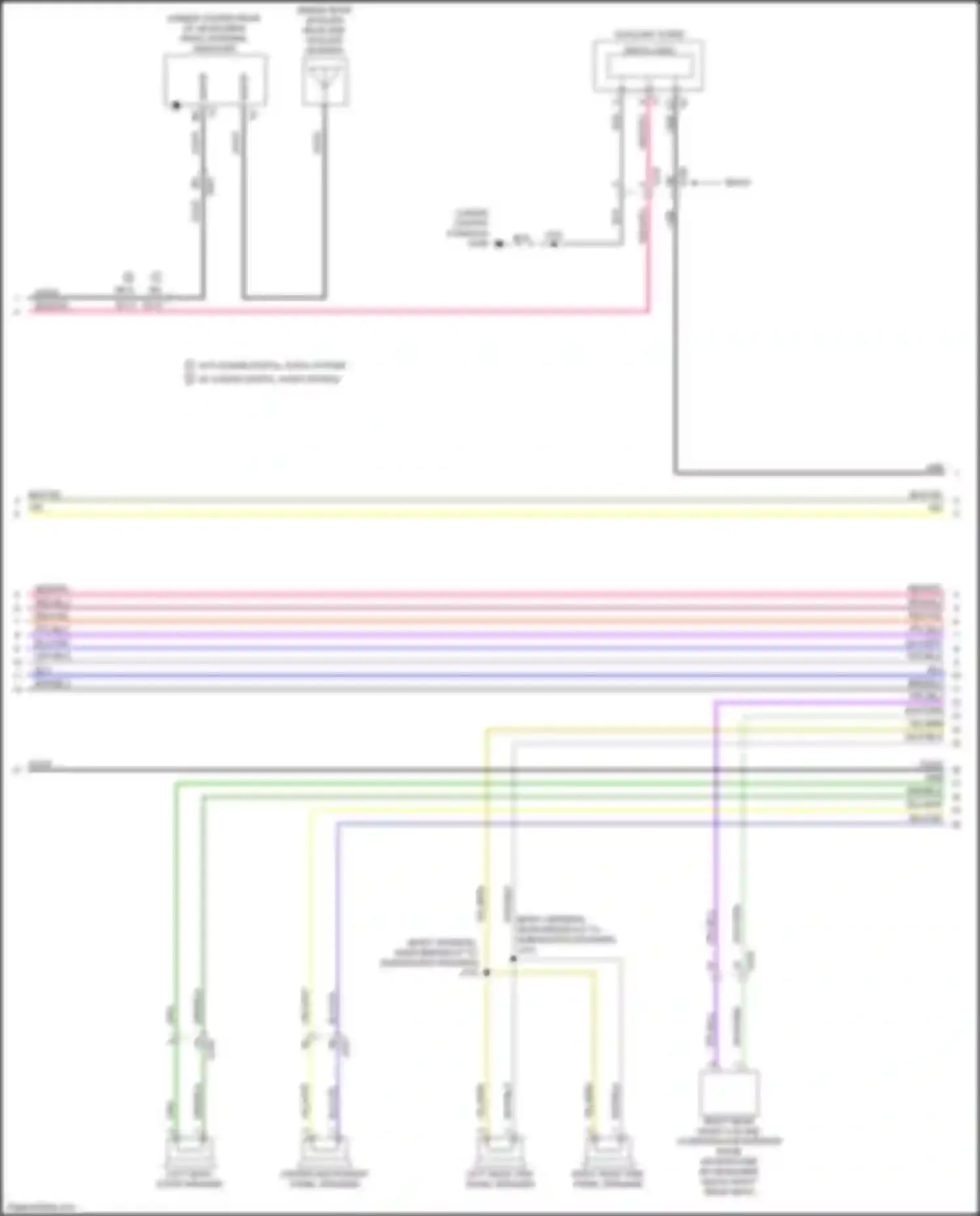 Wiring diagram w/o s-band digital audio system w/ s-band digital audio system for Buick Enclave II (2017-2021) (1 of 2)