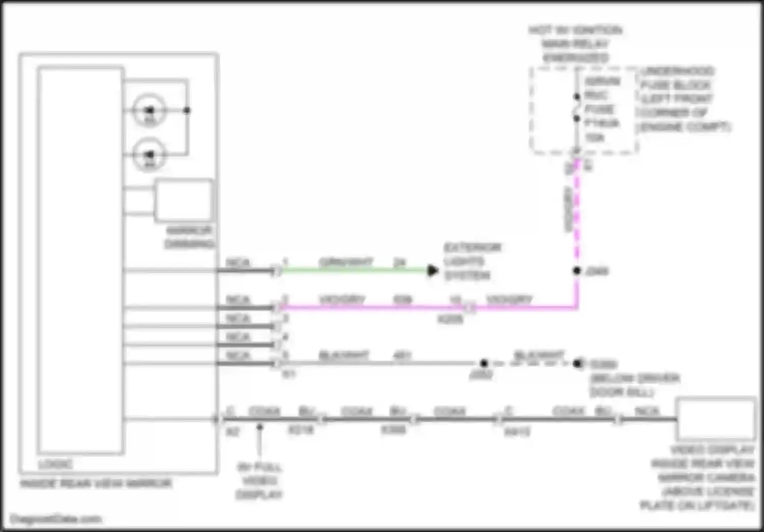 Encore GX Buick I (2019-2024): Electrochromic mirror circuit