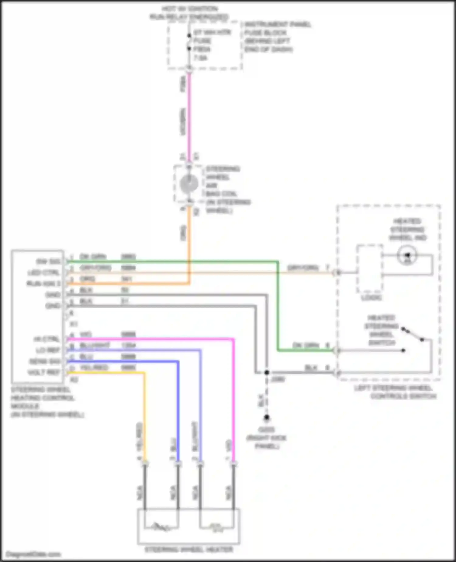 Wiring diagram steering wheel heater for Buick Encore GX I (2019-2024) (1 of 1)