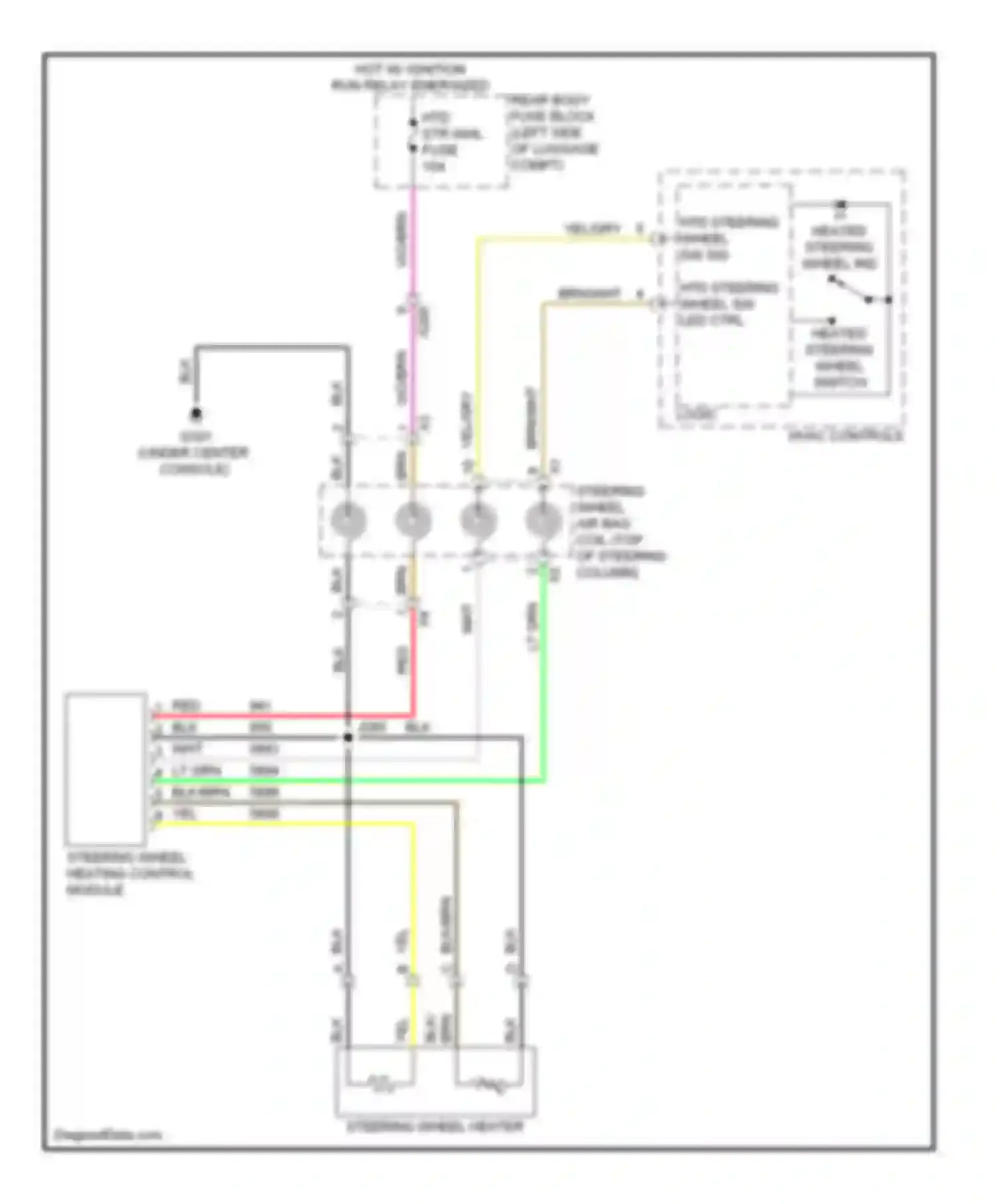 Encore Buick I (2012-2016): Heated steering wheel circuit