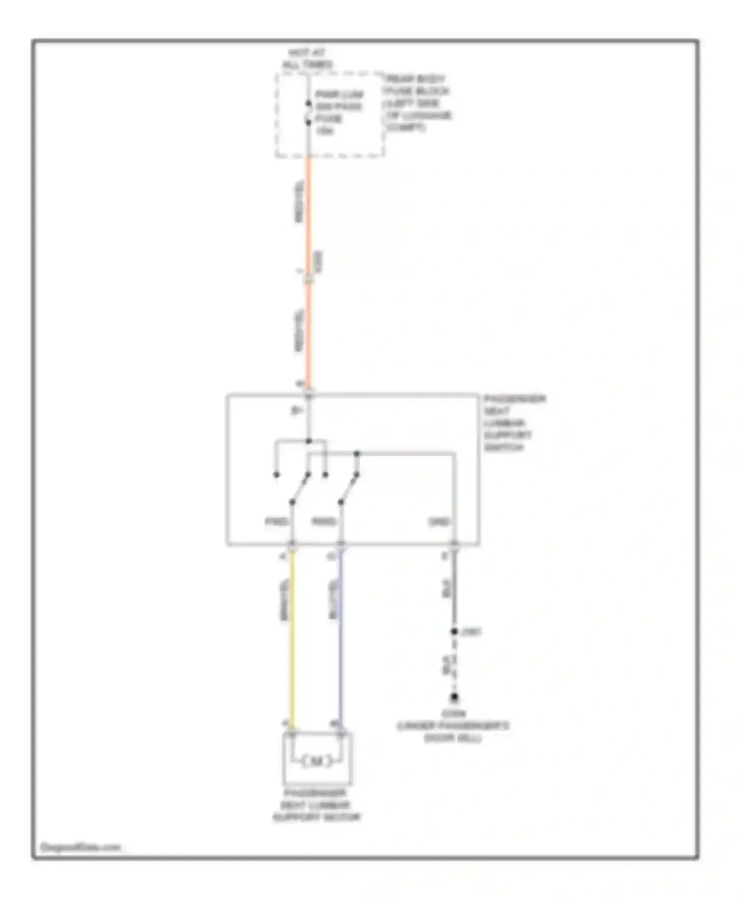 Encore Buick I (2012-2016): Passenger"s lumbar circuit