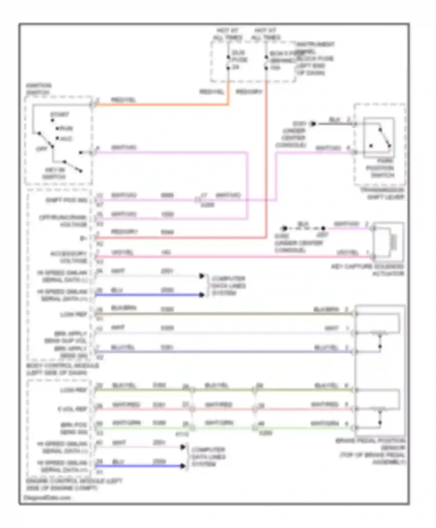 Encore Buick I (2012-2016): Ignition lock solenoid circuit