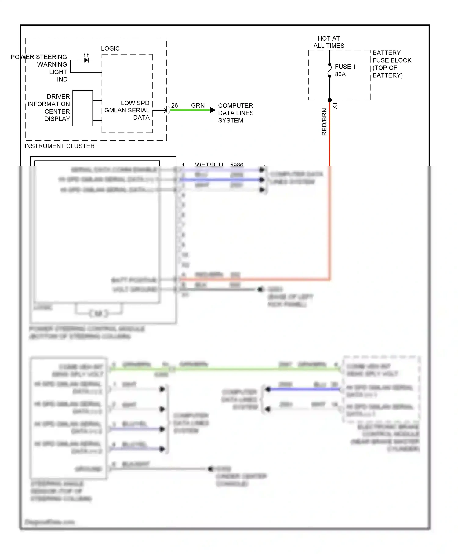 Buick Encore I (2012-2016) blu wiring diagram  (18 of 65)