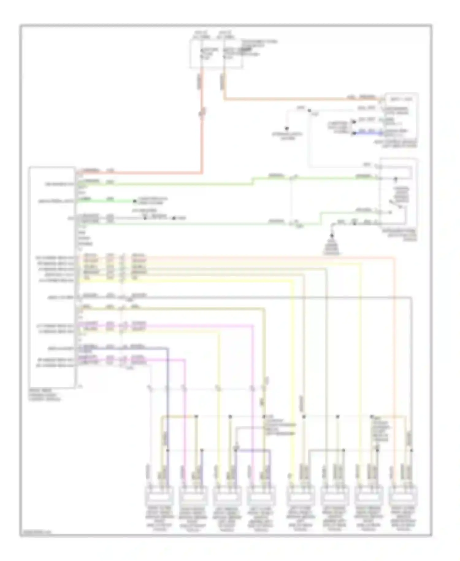 Wiring diagram front, rear parking assist control module for Buick Encore I (2012-2016) (3 of 4)