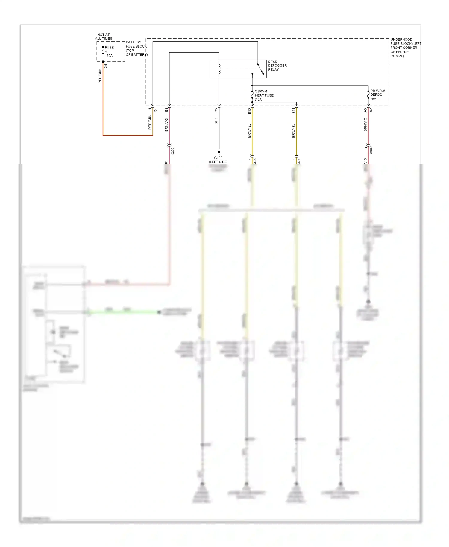 Buick Encore I (2012-2016) fuse wiring diagram  (2 of 13)