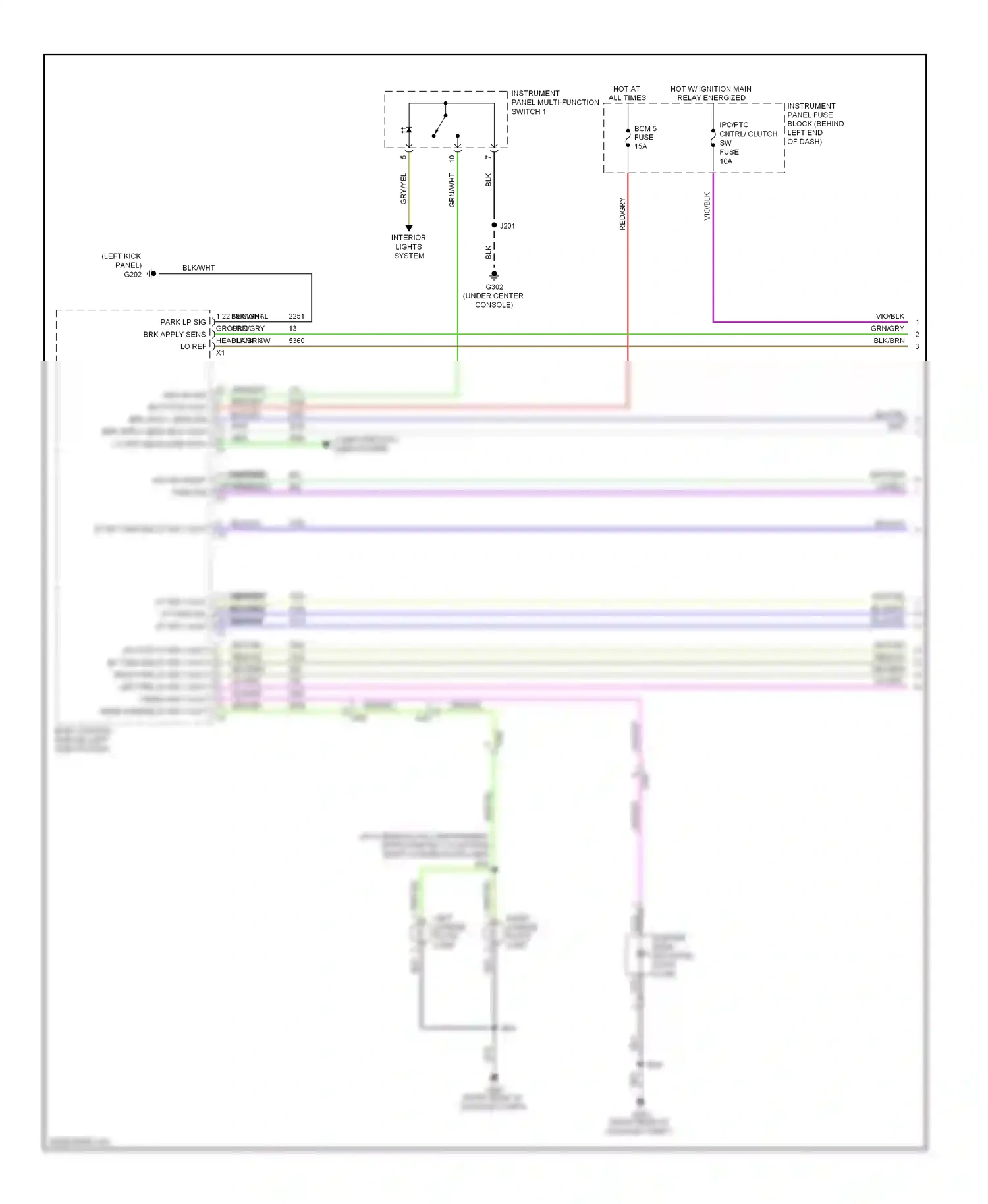 Buick Encore I (2012-2016) (left kick panel) wiring diagram  (4 of 12)