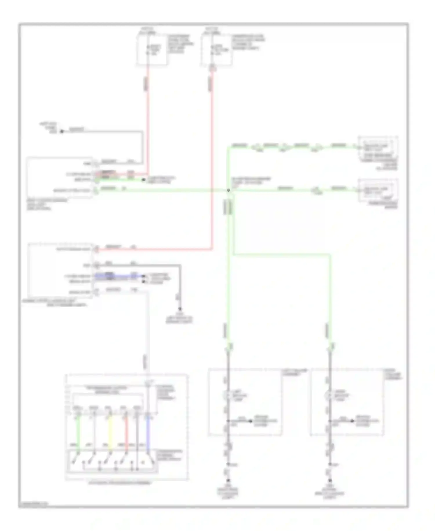 Wiring diagram logic inside rearview mirror for Buick Encore I (2012-2016) (1 of 1)