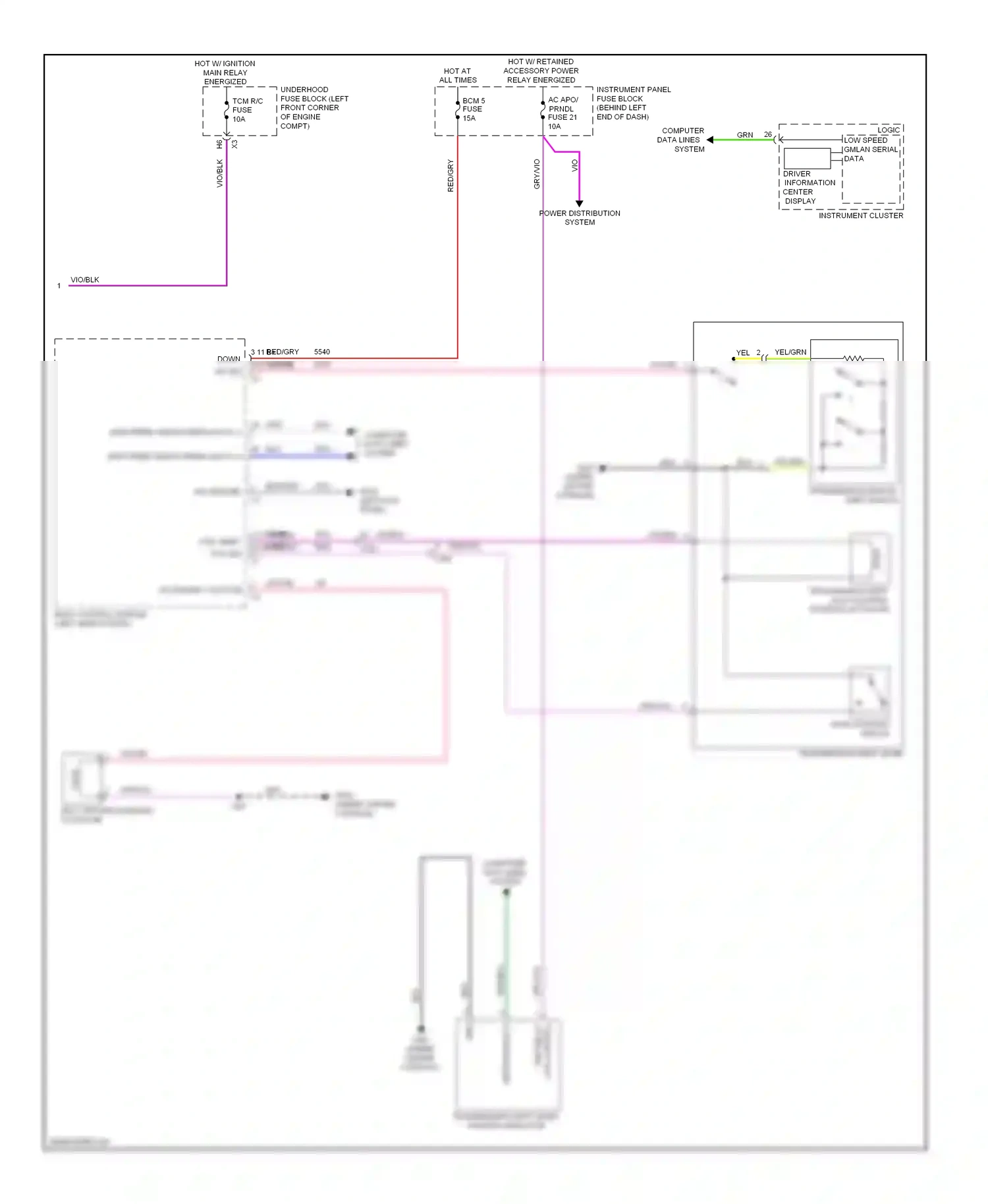 Buick Encore I (2012-2016) logic wiring diagram  (21 of 32)