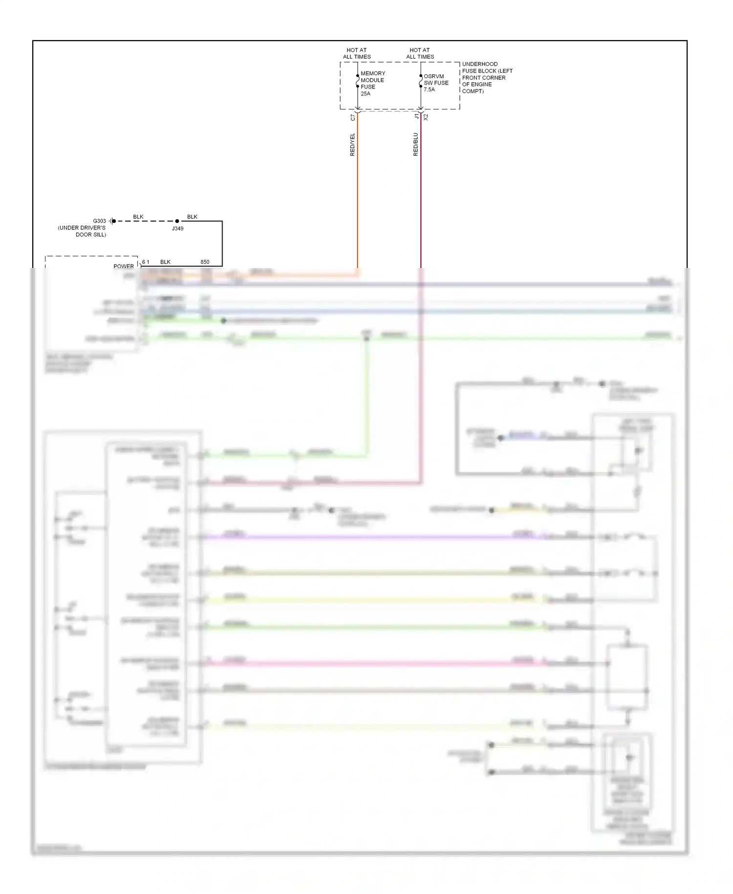 Buick Encore I (2012-2016) passenger wiring diagram  (1 of 3)