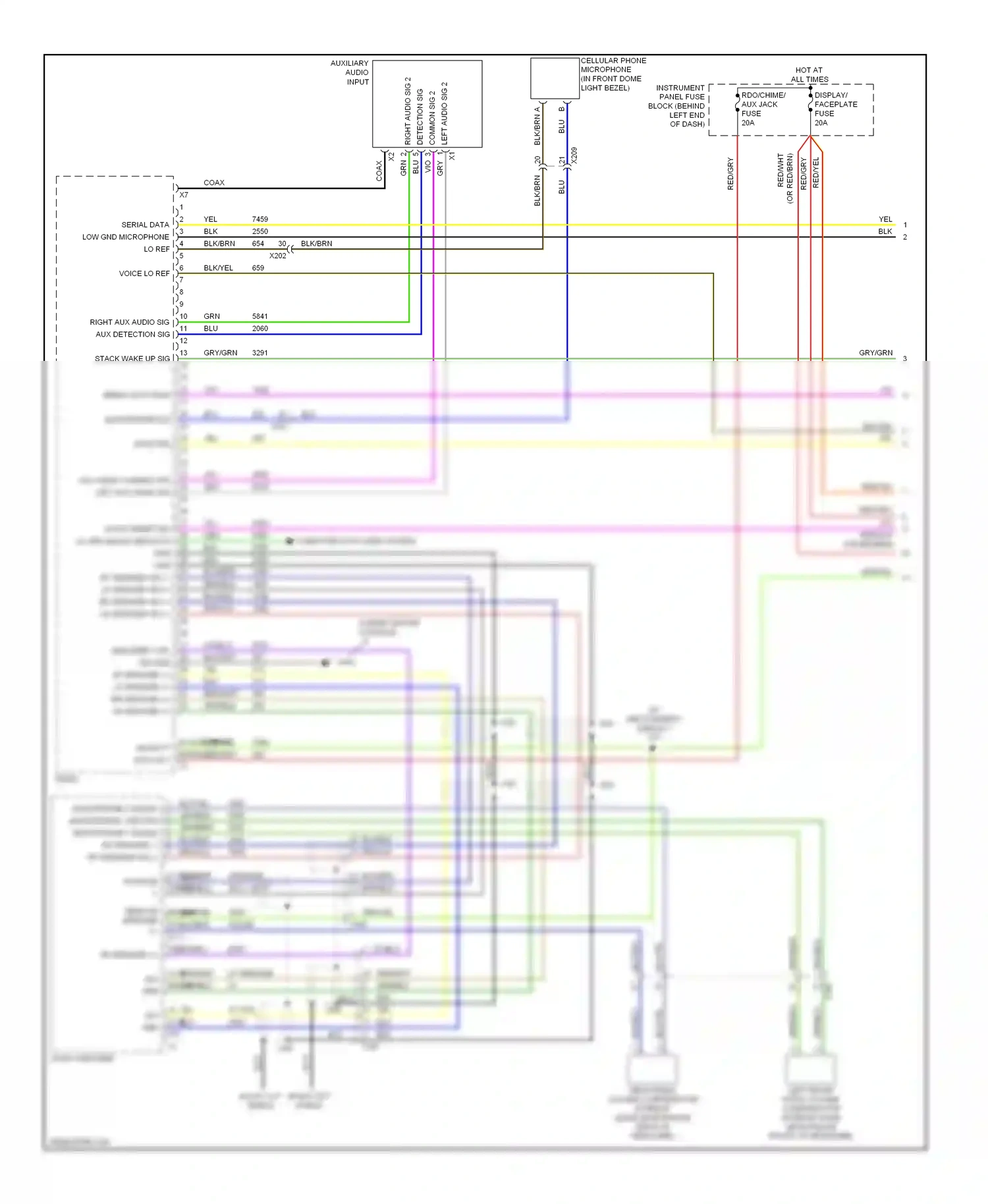 Buick Encore I (2012-2016) rf speaker (+) wiring diagram  (1 of 2)