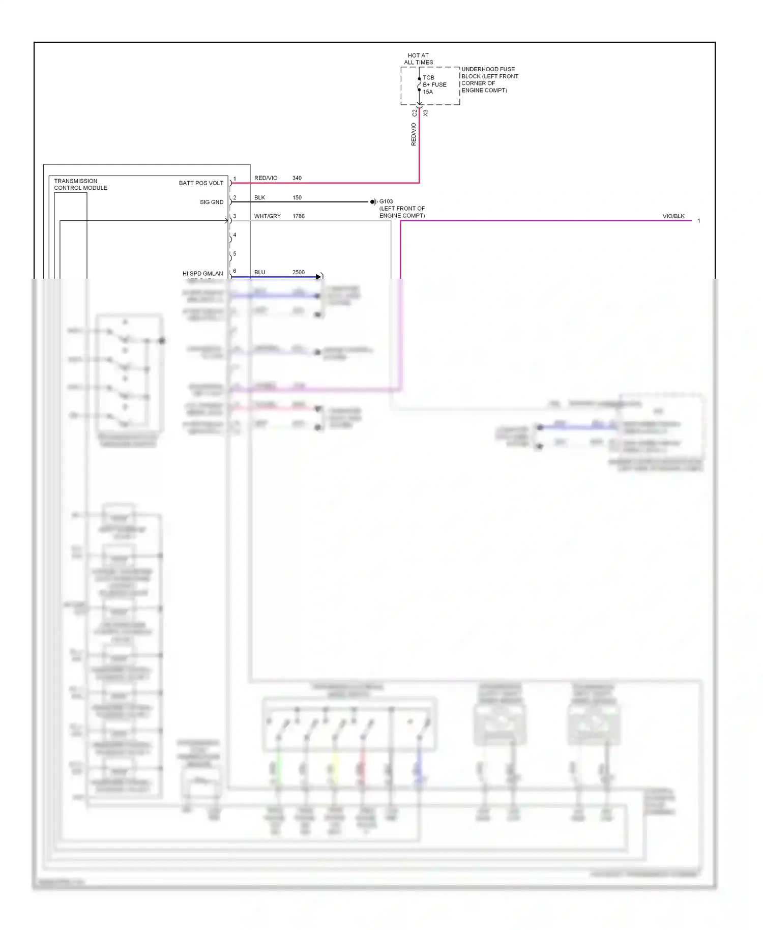 Buick Encore I (2012-2016) trns wiring diagram  (1 of 1)