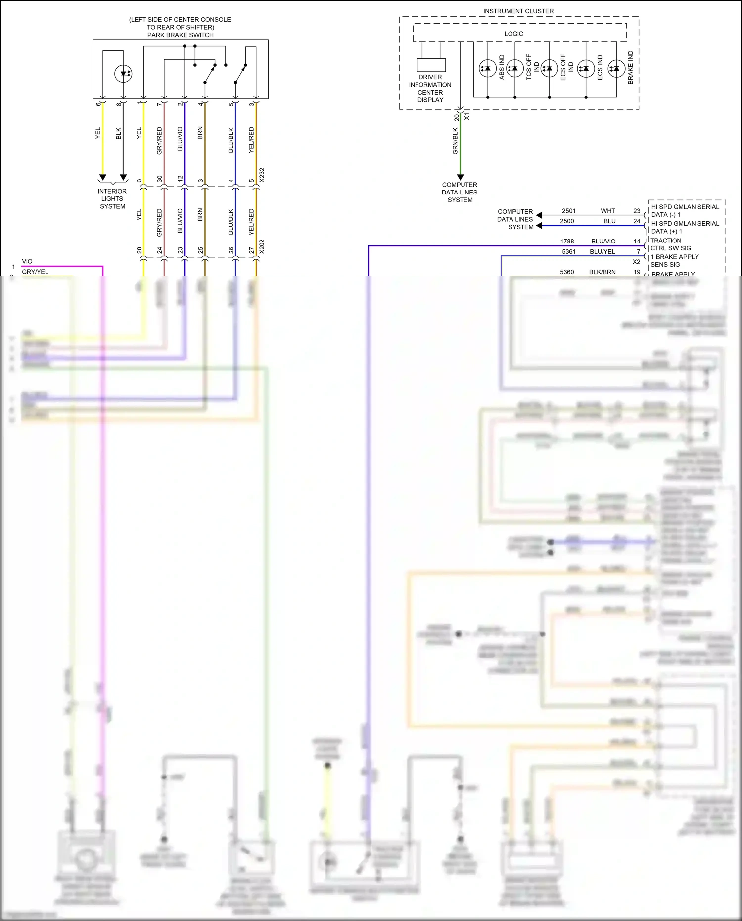 Buick Envision I (2016-2018) center console multi-function switch wiring diagram  (1 of 3)