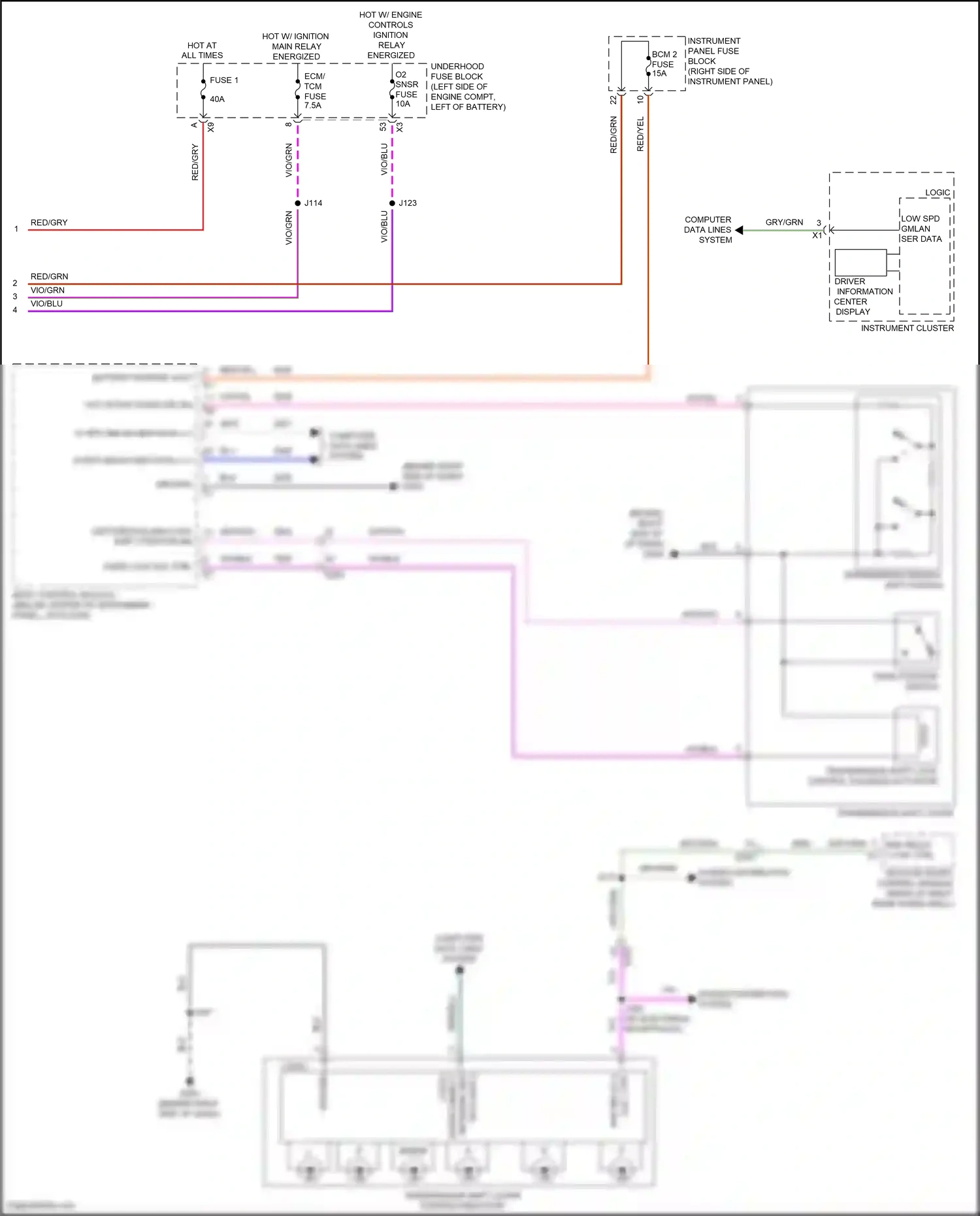 Buick Envision I (2016-2018) data bus 2 wiring diagram  (1 of 2)