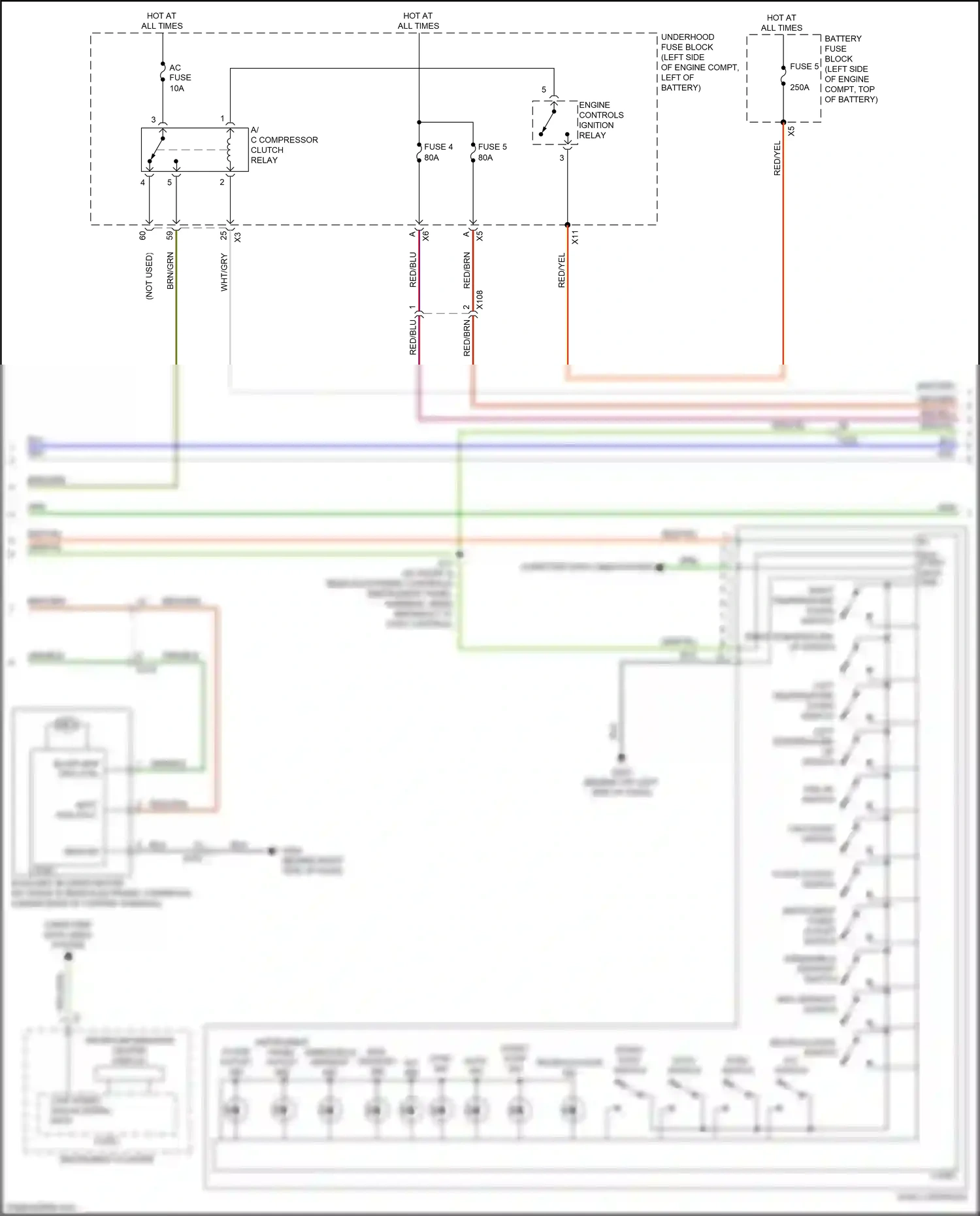 Buick Envision I (2016-2018) engine controls ignition relay wiring diagram  (1 of 4)