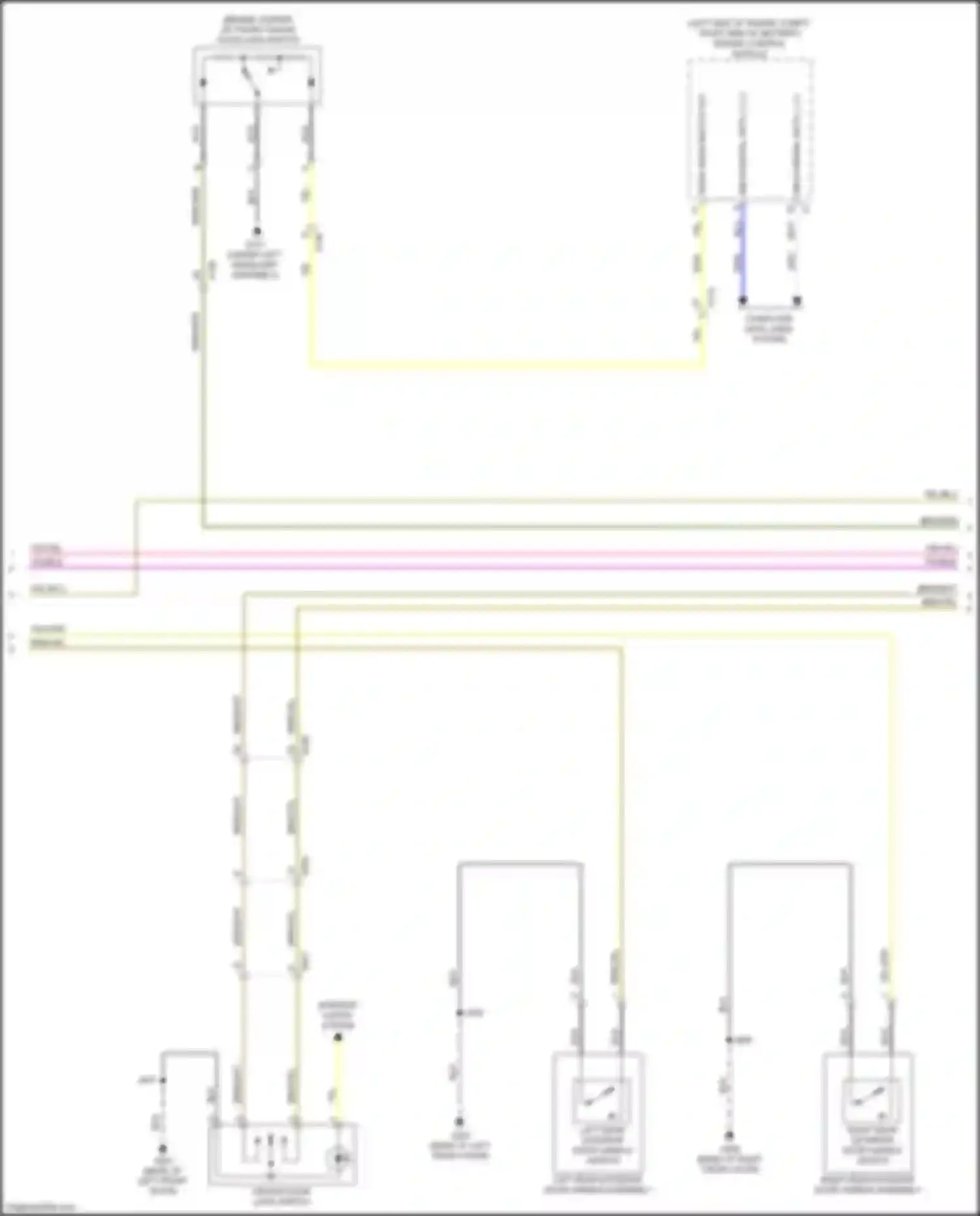 Wiring diagram left rear exterior door handle assembly for Buick Envision I (2016-2018) (1 of 3)
