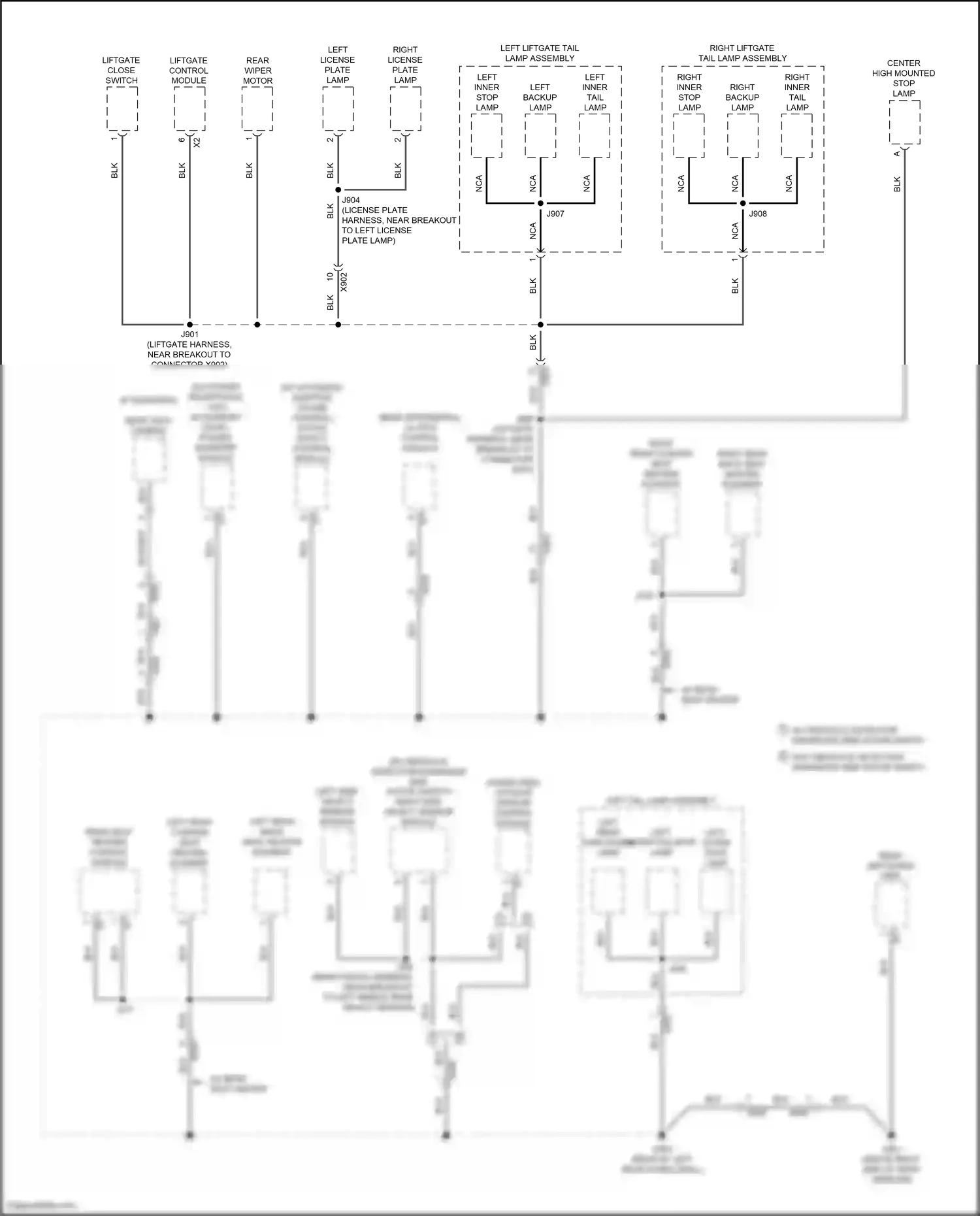 Buick Envision I (2016-2018) left side object sensor module wiring diagram  (3 of 4)