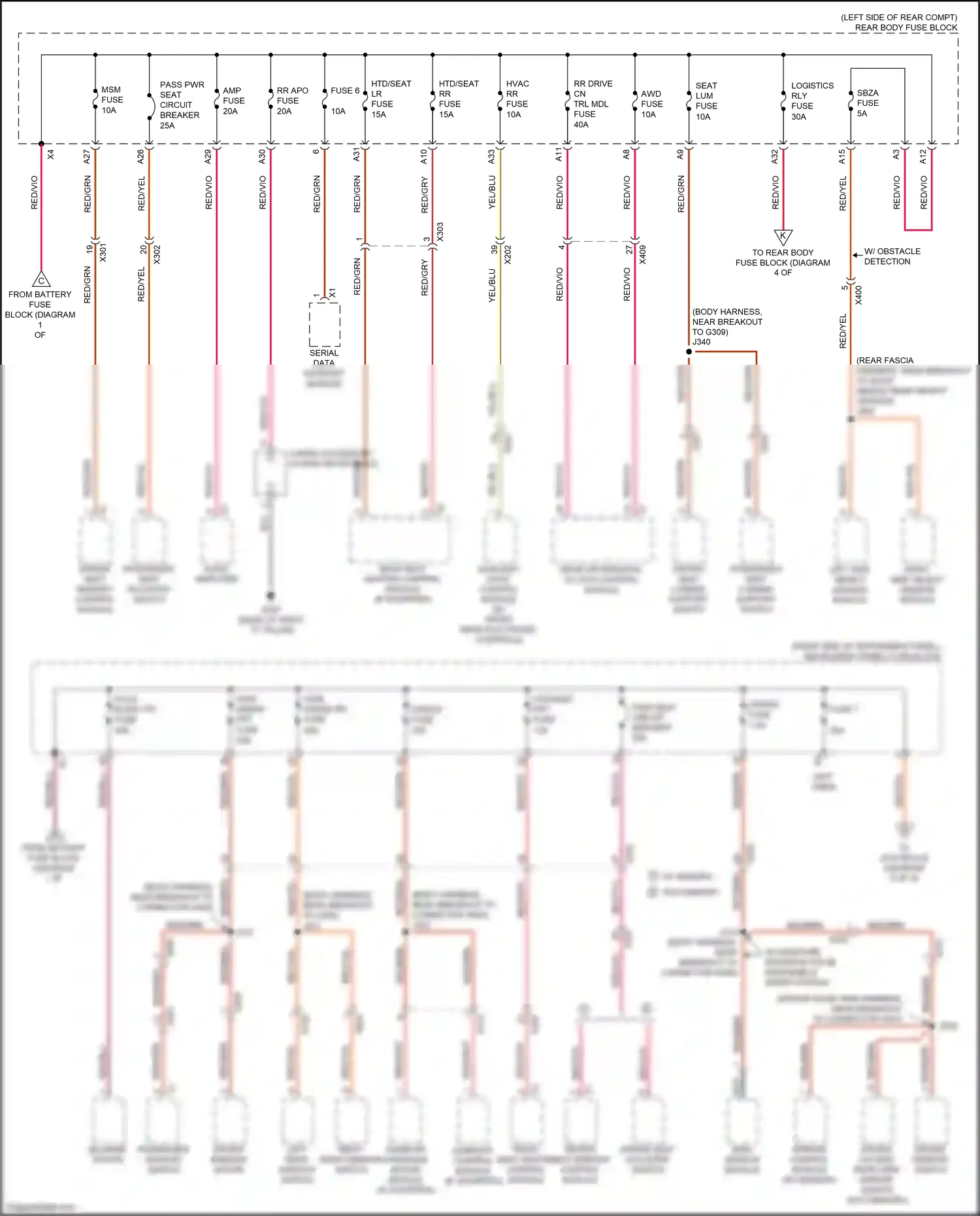 Buick Envision I (2016-2018) left side object sensor module wiring diagram  (4 of 4)