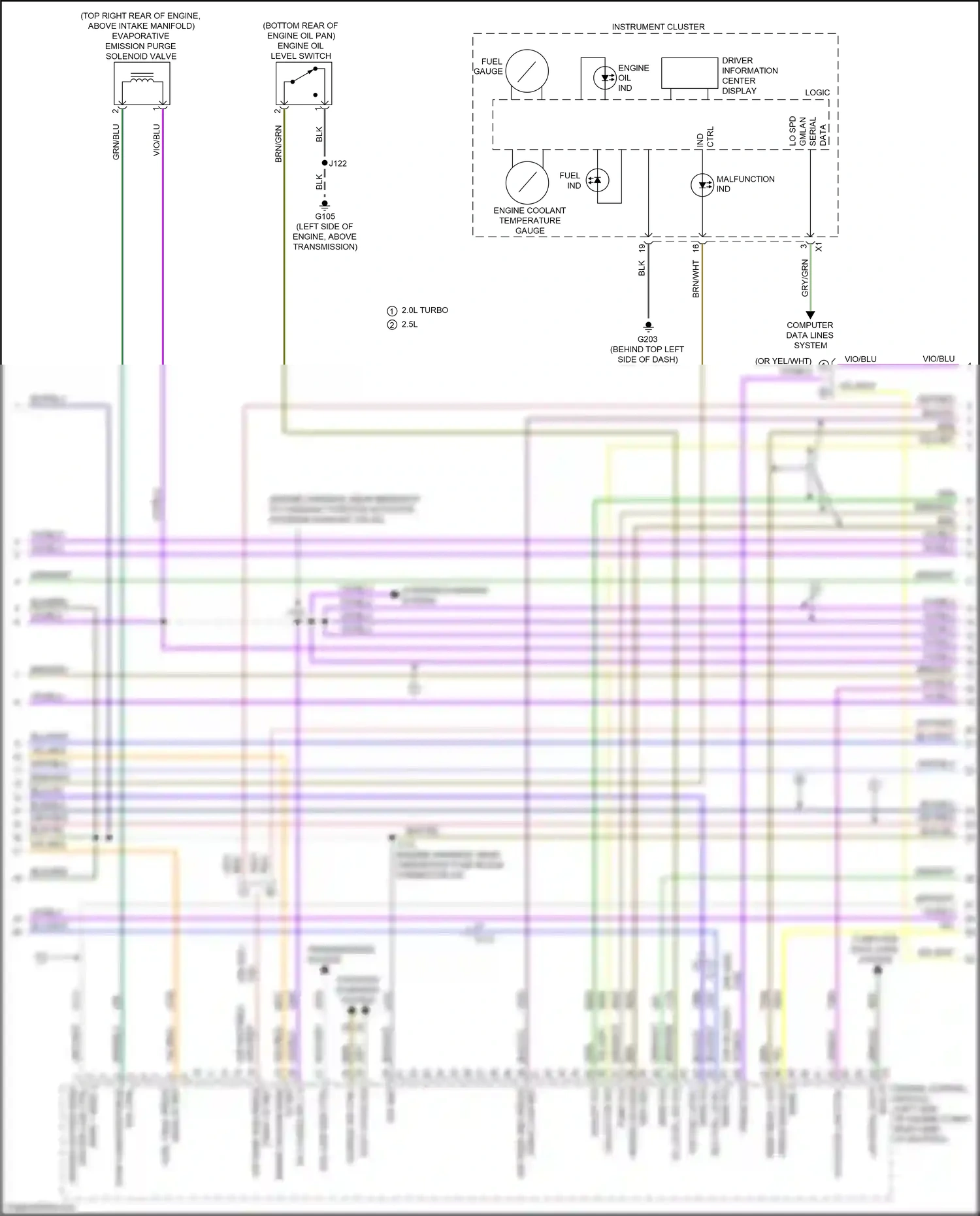 Buick Envision I (2016-2018) lin serial data wiring diagram  (1 of 2)