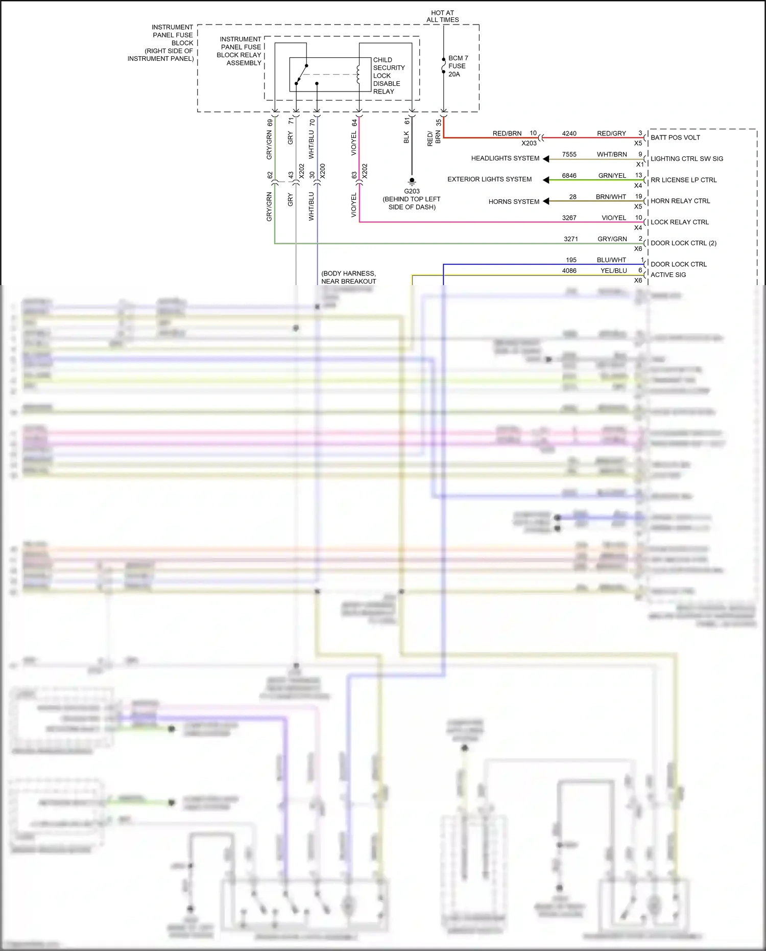 Buick Envision I (2016-2018) lock relay ctrl wiring diagram  (1 of 2)