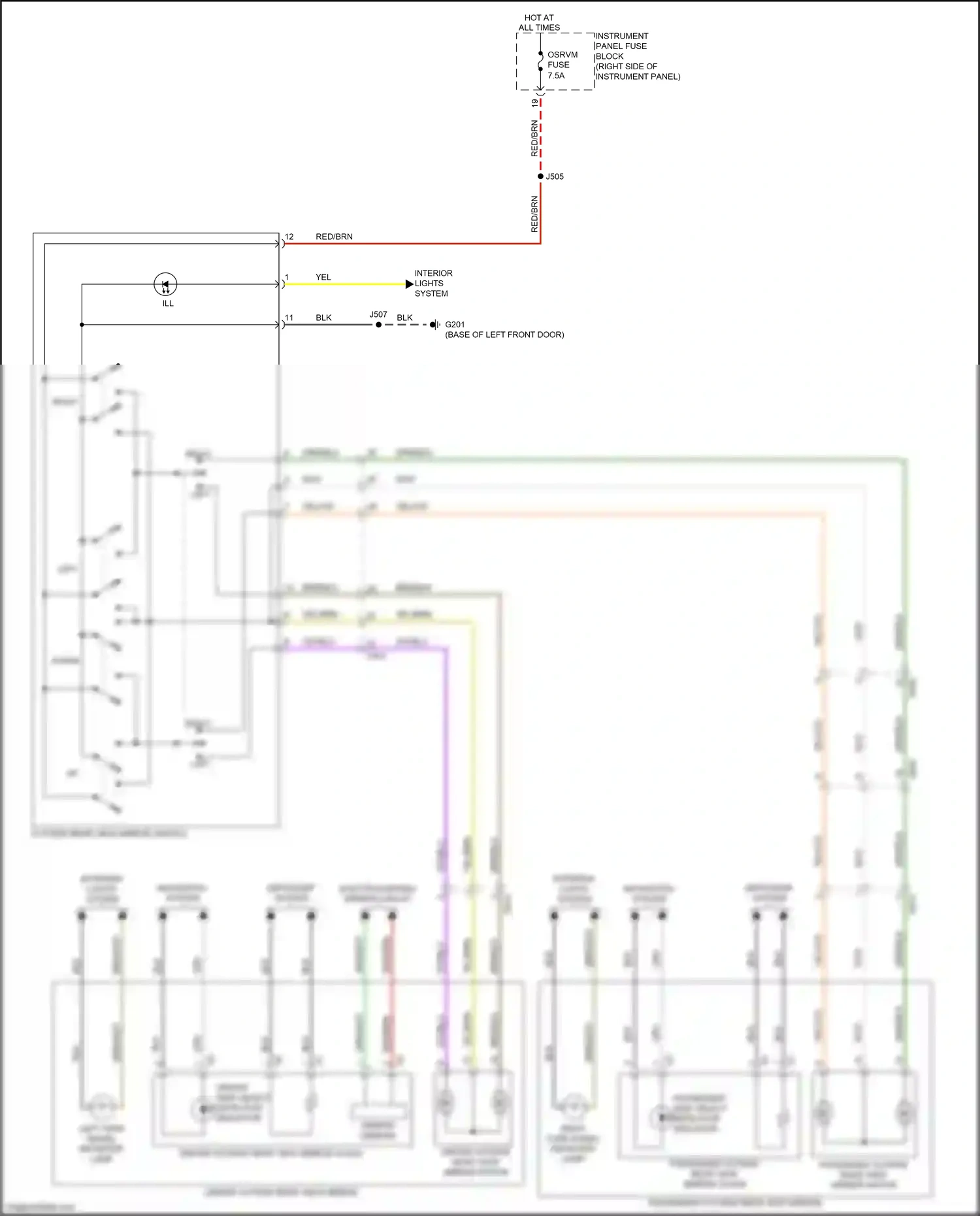 Buick Envision I (2016-2018) passenger side object detection indicator wiring diagram  (3 of 3)