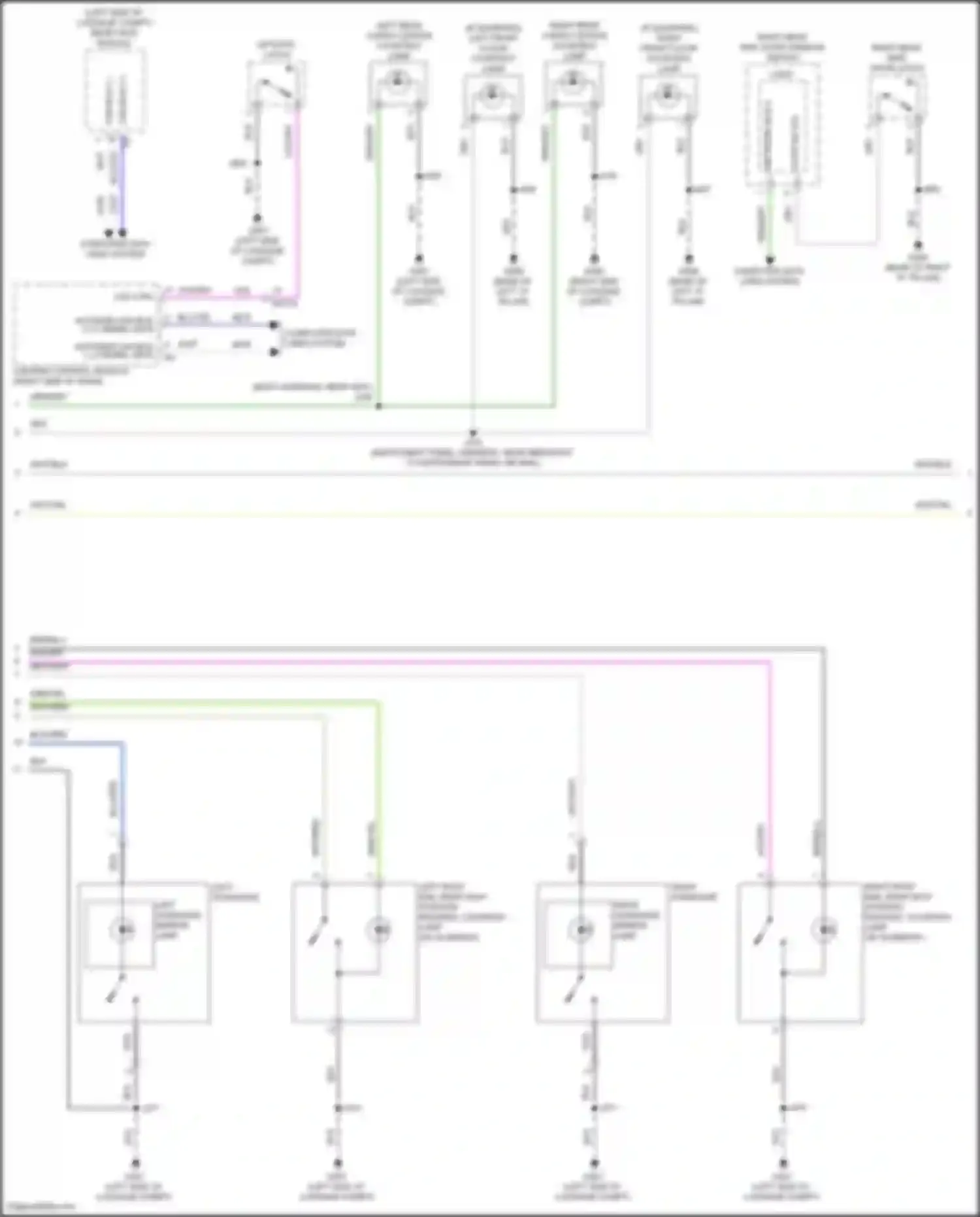Envision Buick II (2020-2024): Courtesy lamps circuit (2 of 3)