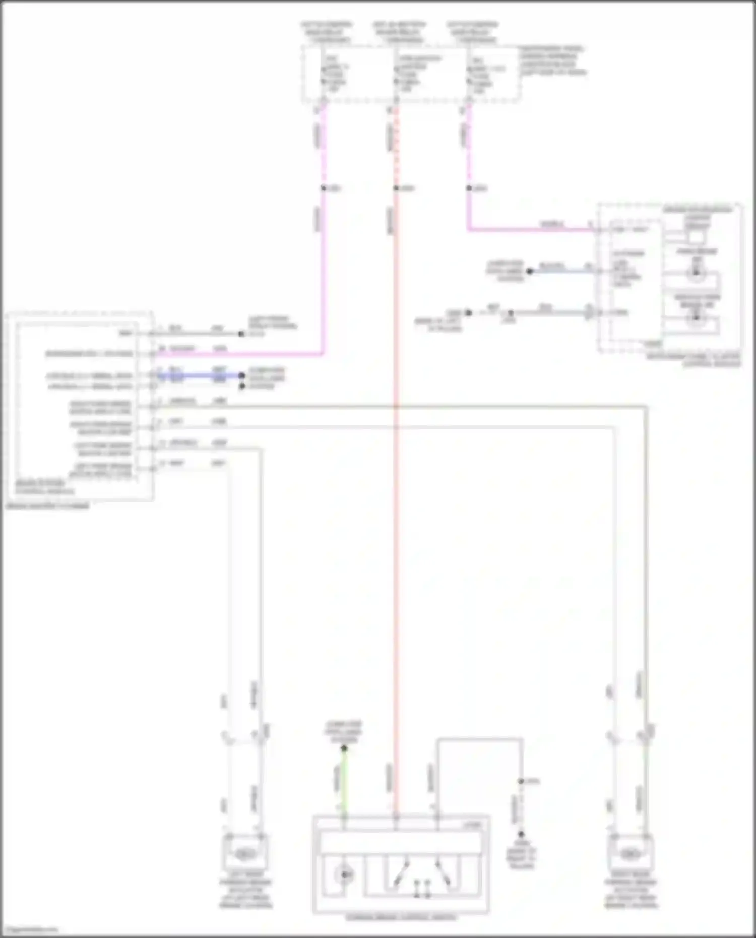 Envision Buick II (2020-2024): Park brake system circuit