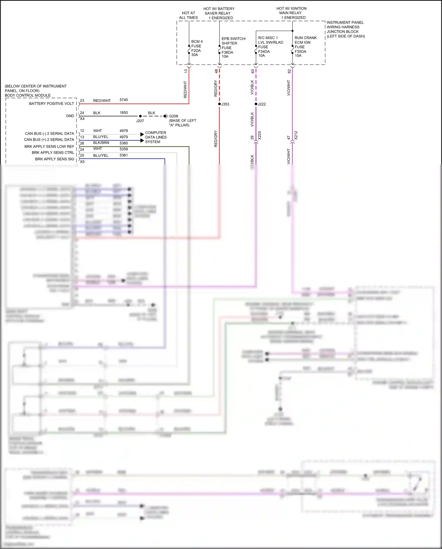 Buick Envision II (2020-2024) engine control module (left side of engine compt) wiring diagram  (9 of 13)