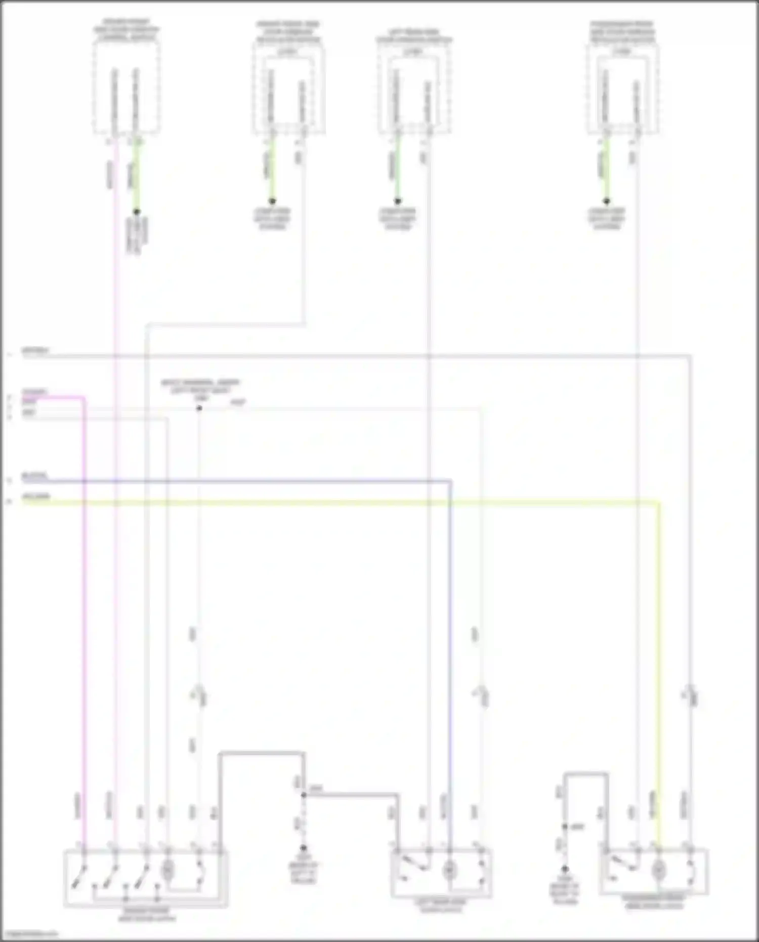 Wiring diagram left rear side door latch for Buick Envision II (2020-2024) (1 of 6)