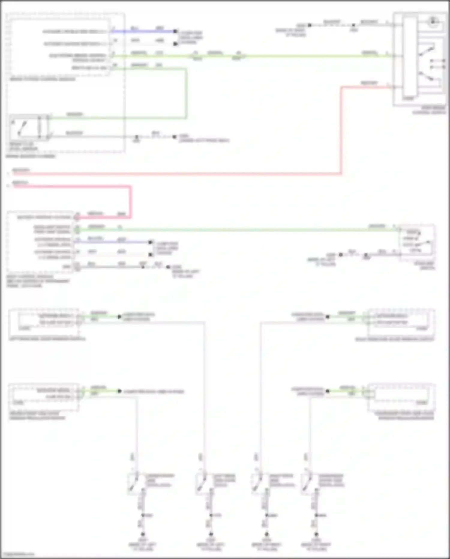 Wiring diagram left rear side door window switch for Buick Envision II (2020-2024) (9 of 9)