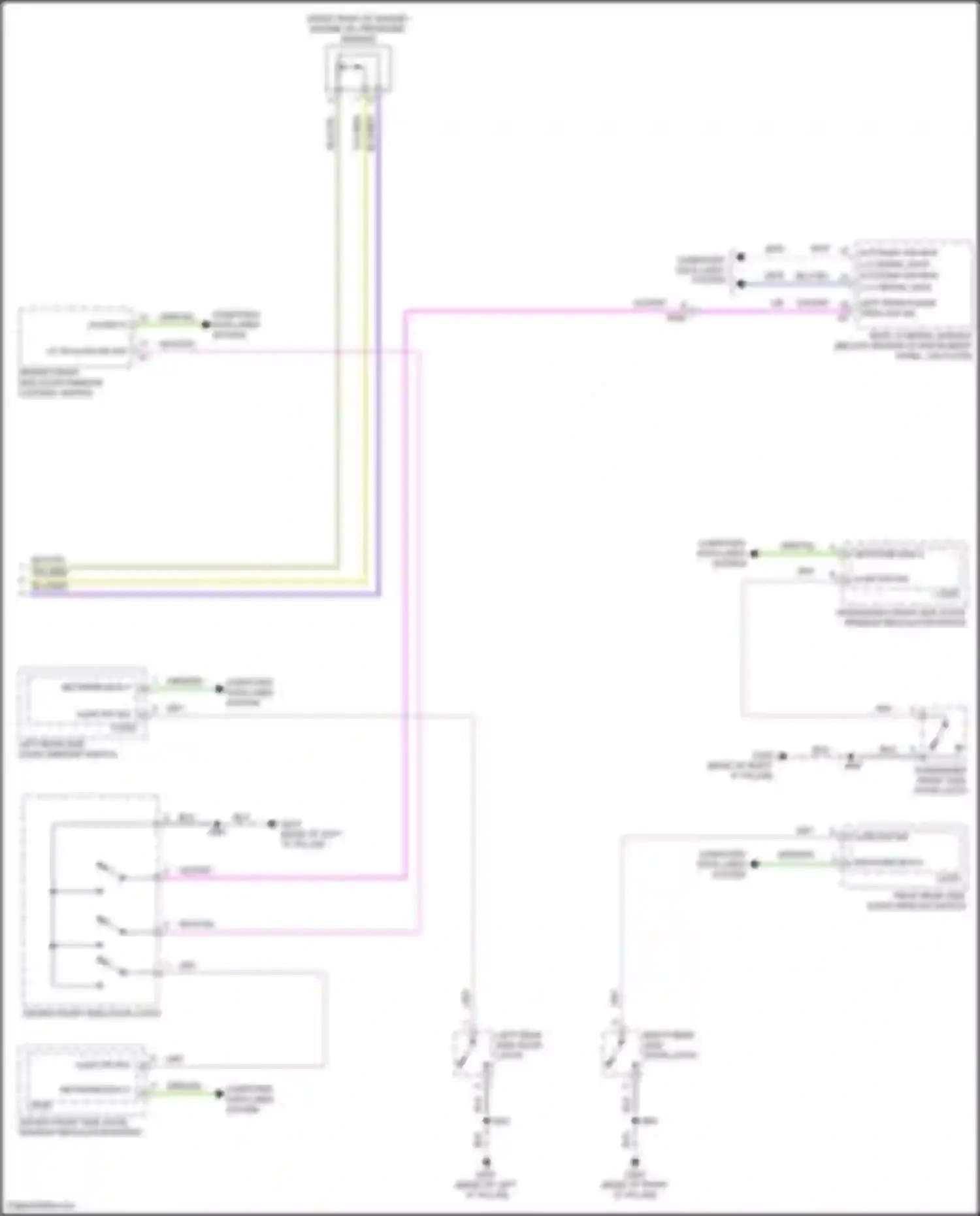 Wiring diagram passenger front side door latch for Buick Envision II (2020-2024) (4 of 6)