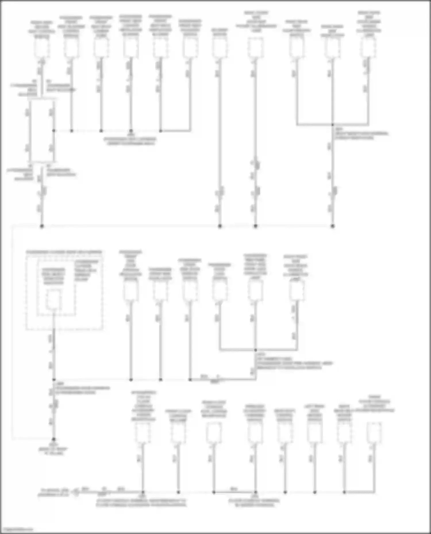 Wiring diagram rear floor console dual charge receptacle for Buick Envision II (2020-2024) (1 of 2)