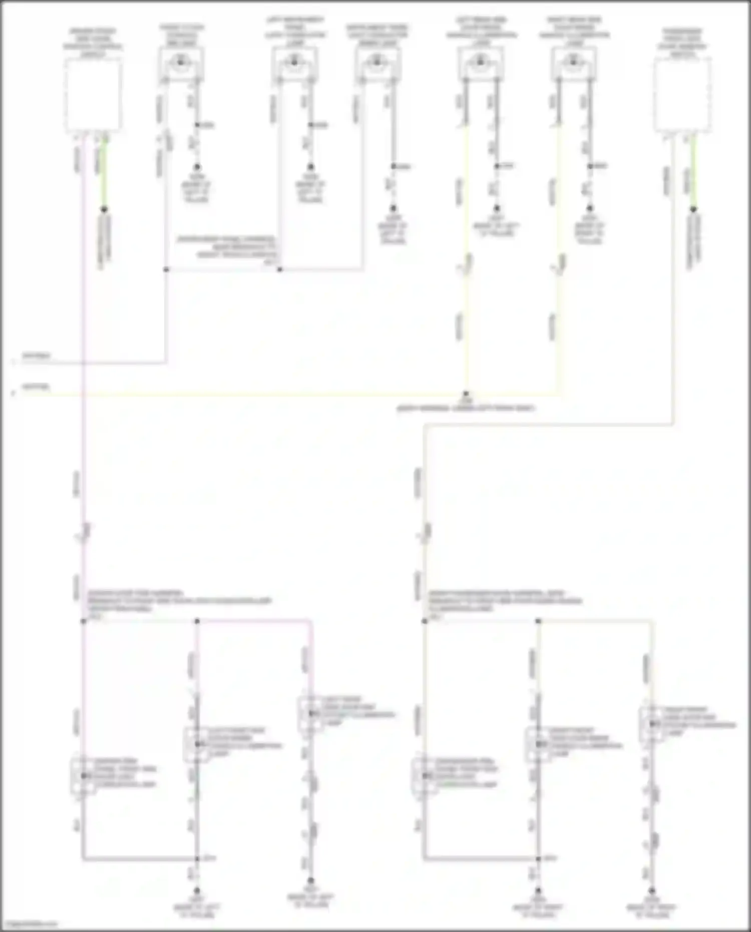 Wiring diagram right front side door inside handle illumination lamp for Buick Envision II (2020-2024) (1 of 2)