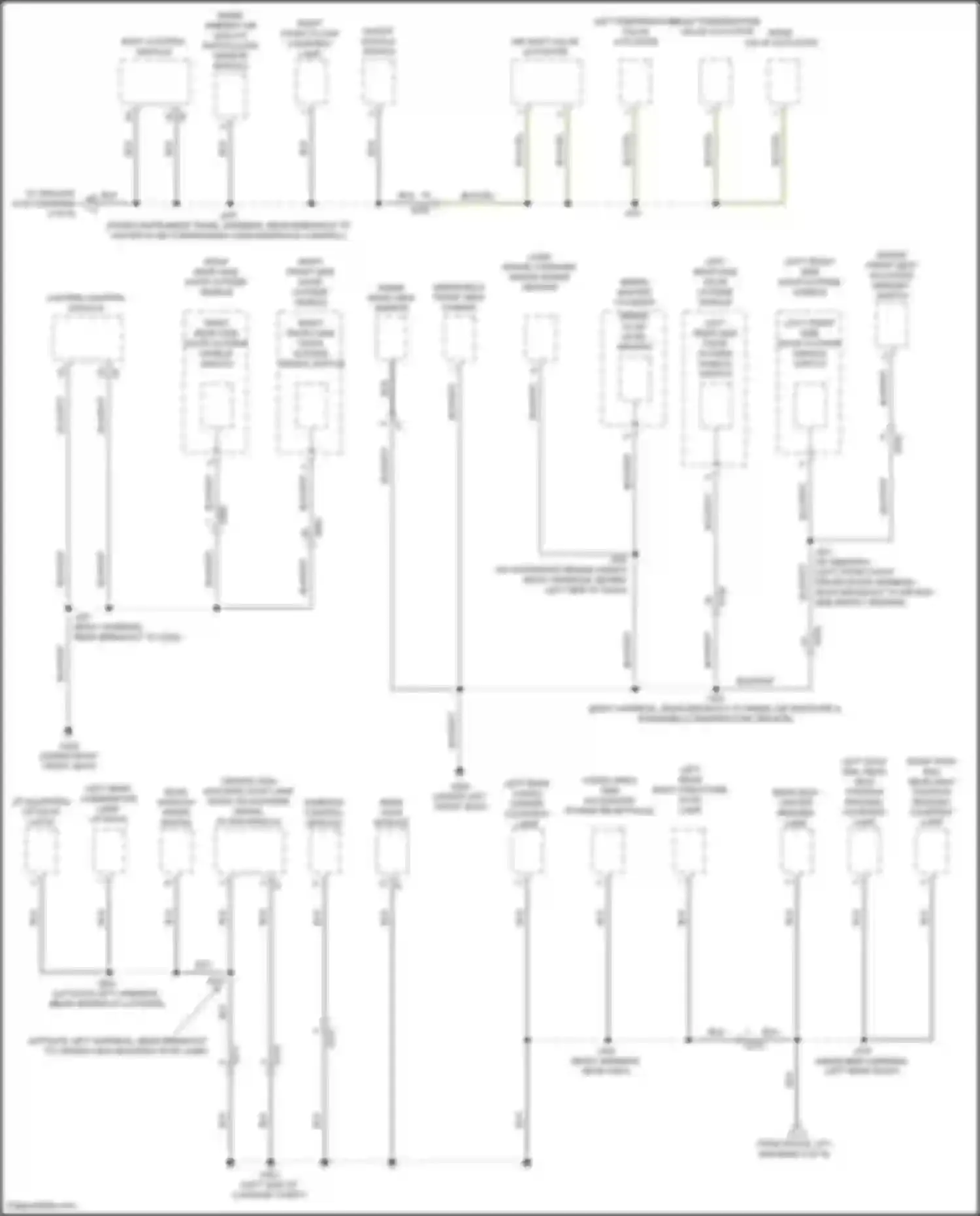 Wiring diagram right roof rail rear seat position reading, courtesy lamp for Buick Envision II (2020-2024) (2 of 2)