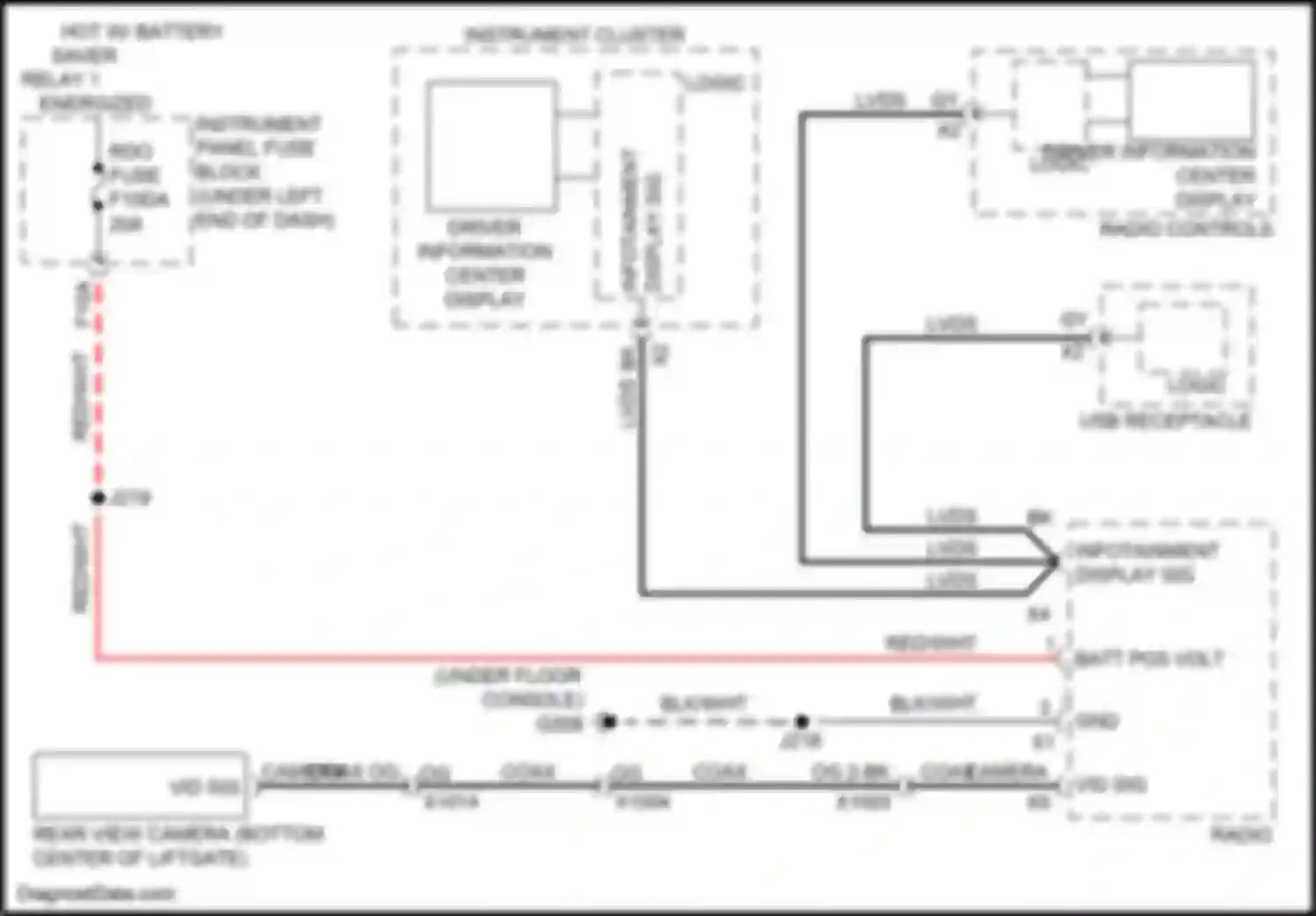 Envista Buick I (2022-2024): Rear view camera circuit