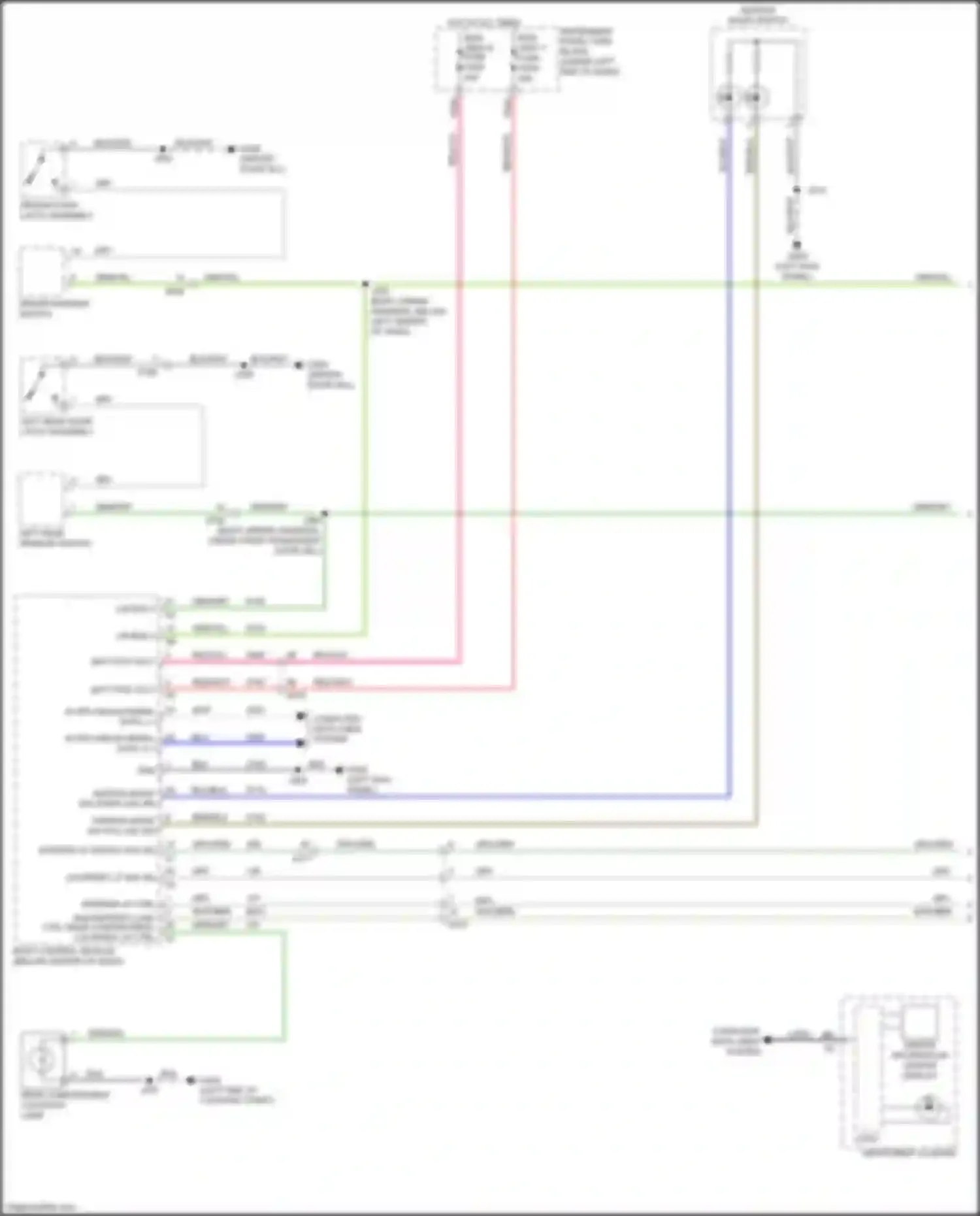 Wiring diagram left rear window switch for Buick Envista I (2022-2024)