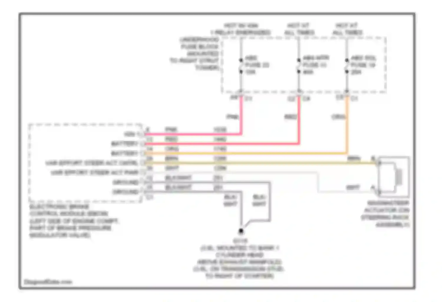 LaCrosse Buick I (2004-2009): Electronic power steering circuit