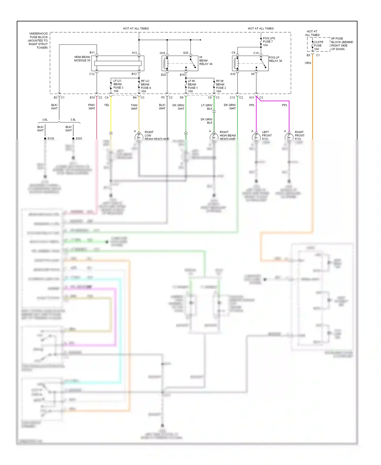 Buick LaCrosse I (2004-2009) brn wiring diagram  (22 of 36)