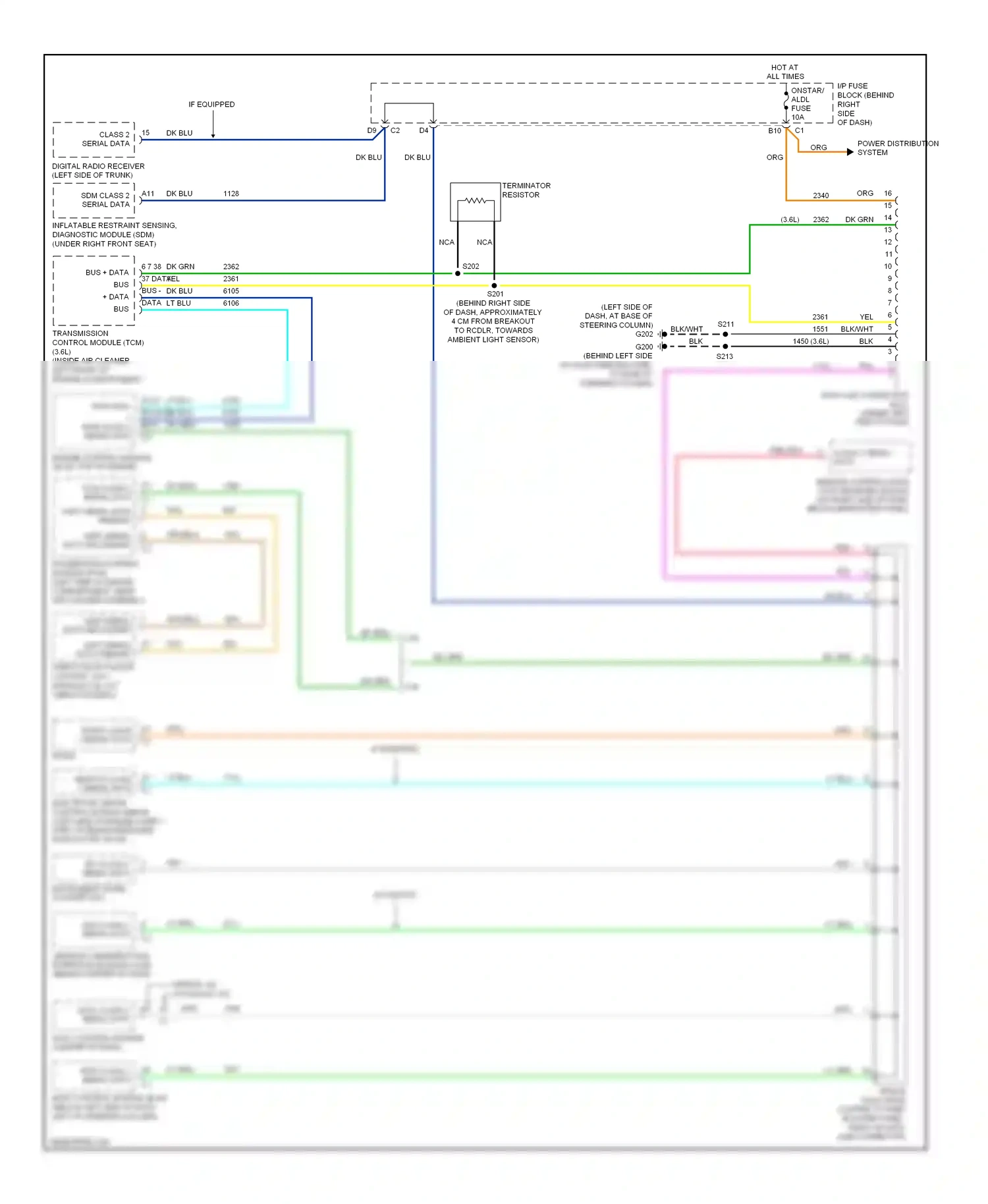 Buick LaCrosse I (2004-2009) dk blu wiring diagram  (9 of 38)