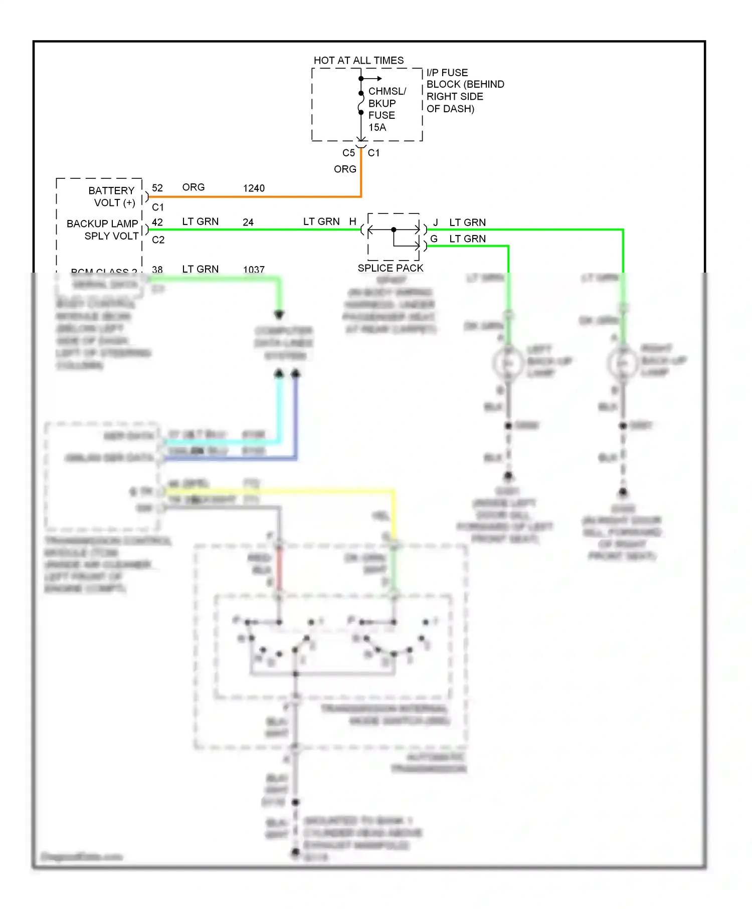 Buick LaCrosse I (2004-2009) dk blu wiring diagram  (11 of 38)