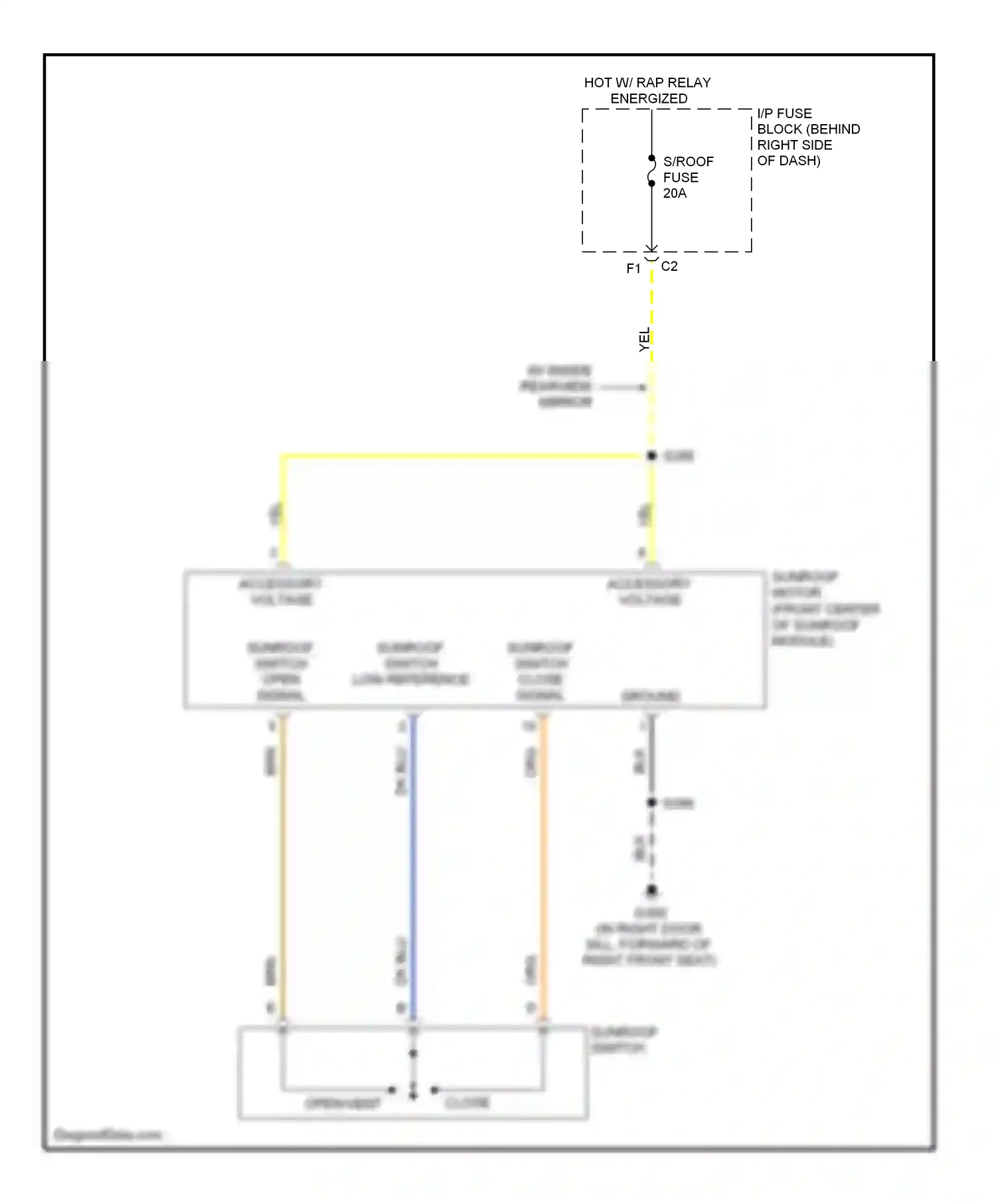 Buick LaCrosse I (2004-2009) dk blu wiring diagram  (28 of 38)
