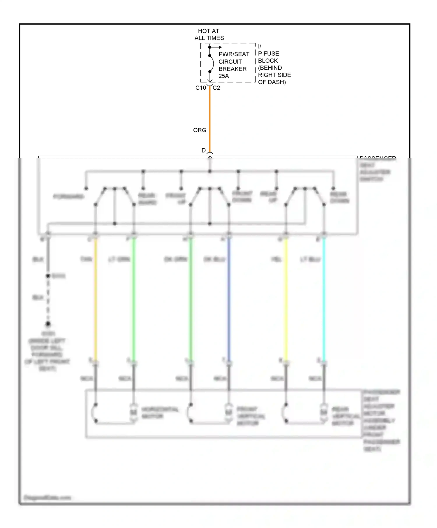 Buick LaCrosse I (2004-2009) dk blu wiring diagram  (26 of 38)