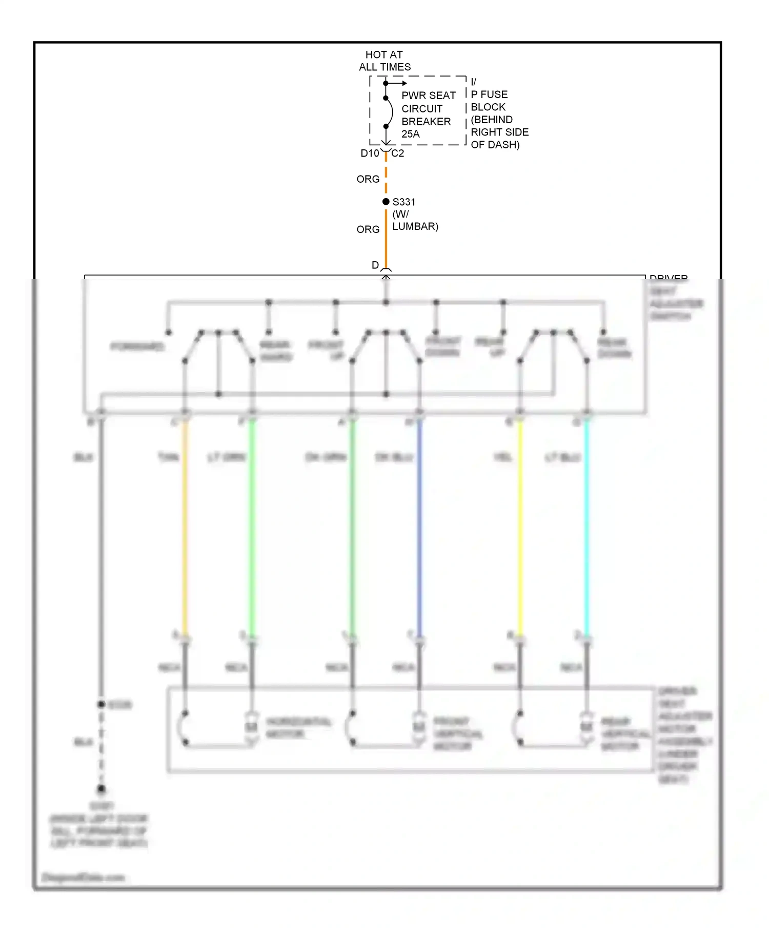 Buick LaCrosse I (2004-2009) dk blu wiring diagram  (21 of 38)