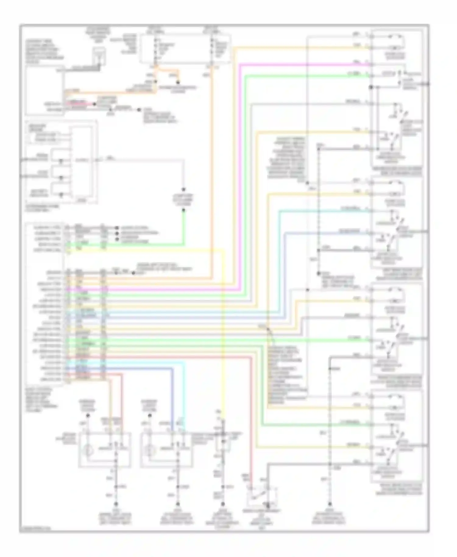 Wiring diagram door lock open indicator switch for Buick LaCrosse I (2004-2009) (1 of 2)
