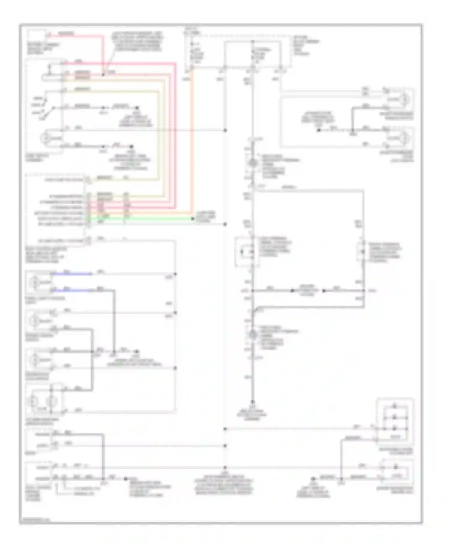 Wiring diagram front passenger door lock switch for Buick LaCrosse I (2004-2009) (2 of 3)