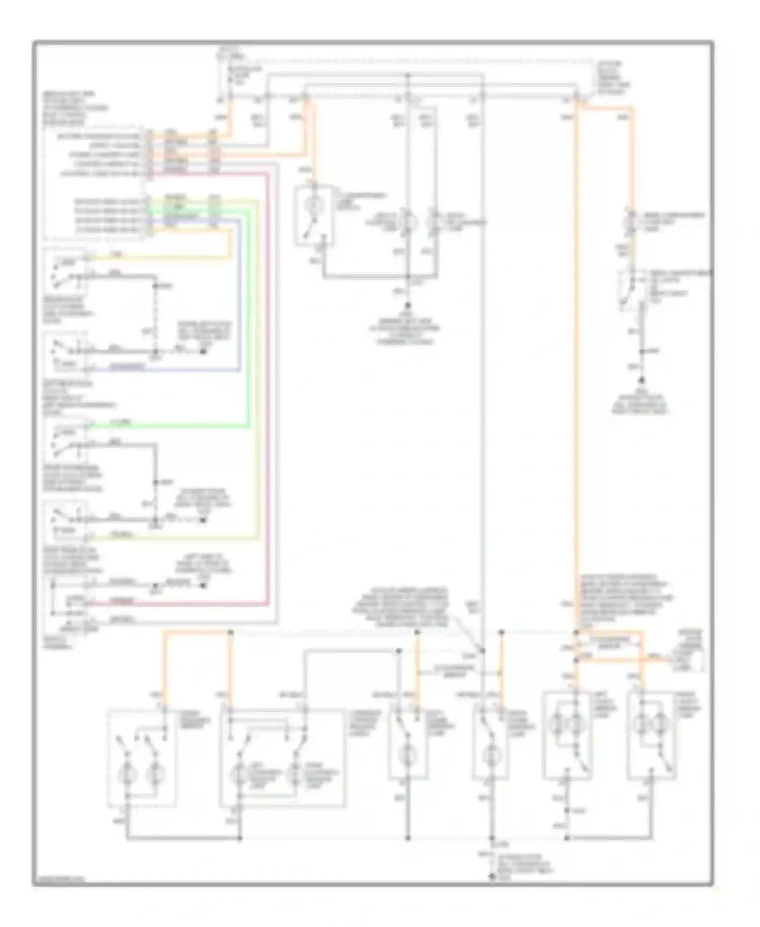 Wiring diagram left courtesy/ reading lamp for Buick LaCrosse I (2004-2009) (1 of 1)