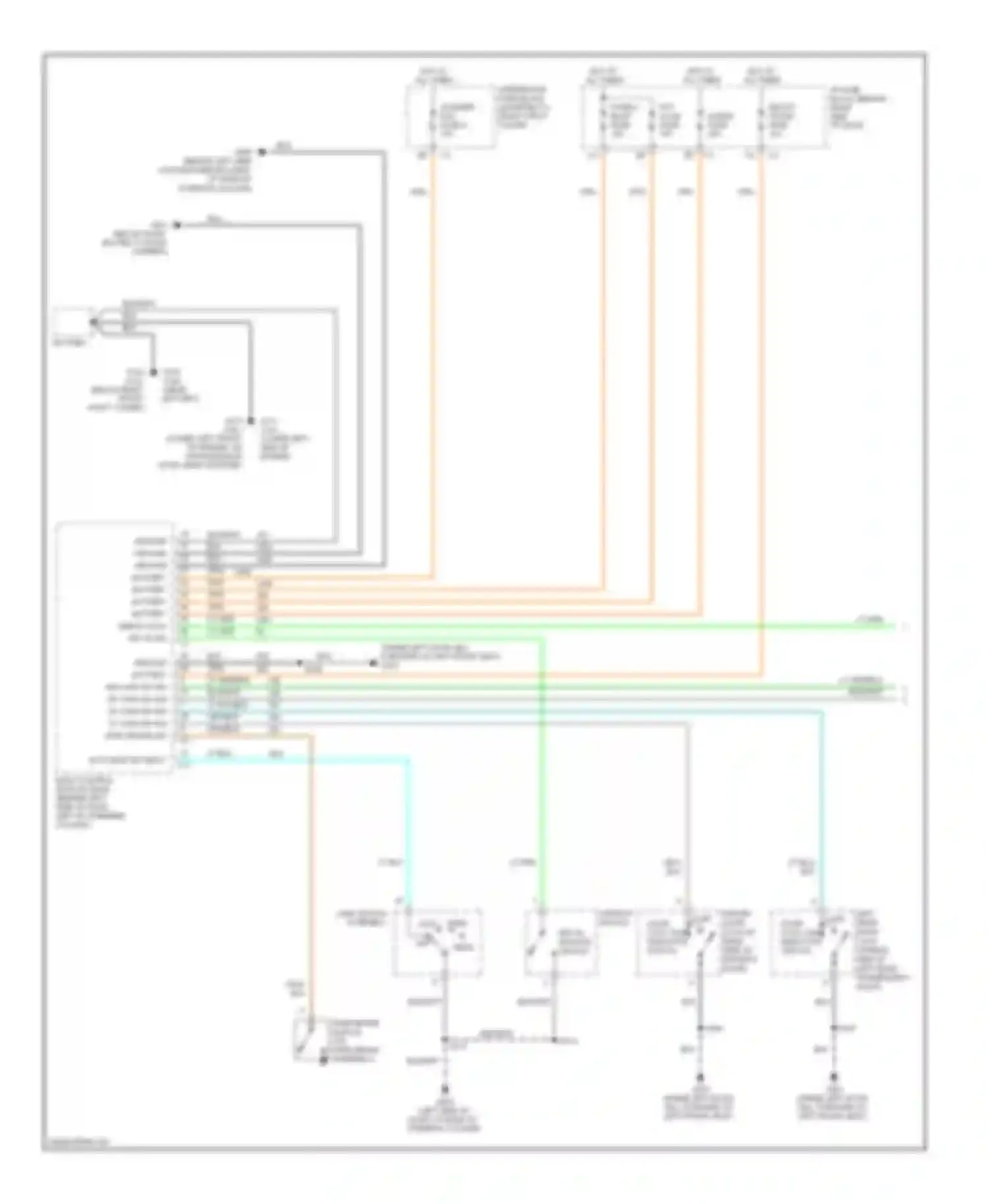Wiring diagram left rear door lock ajar for Buick LaCrosse I (2004-2009) (1 of 1)